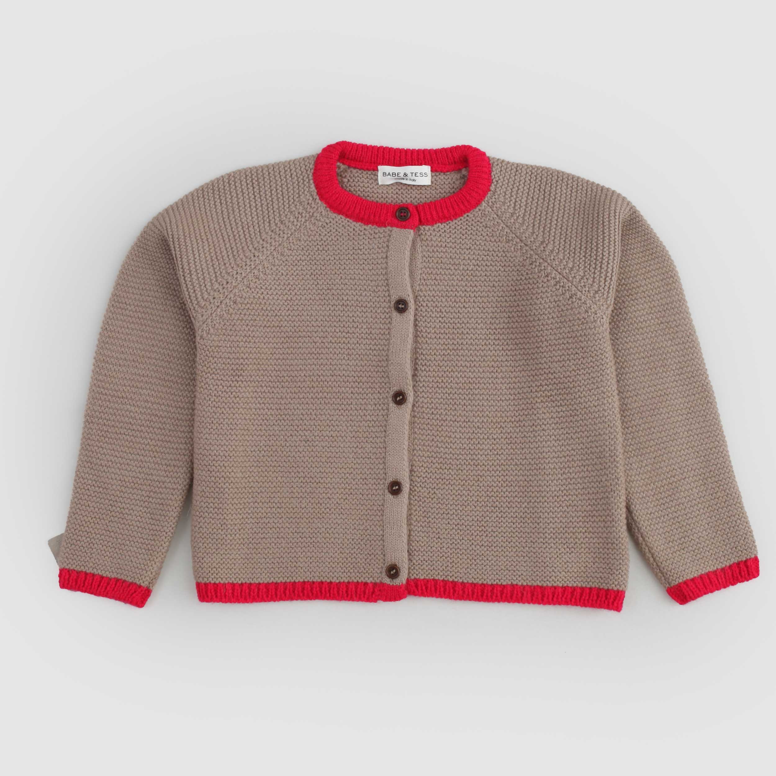 Cardigan Marrone Con Bottoni Firmato Babe And Tess - annameglio.com abbigliamento moda