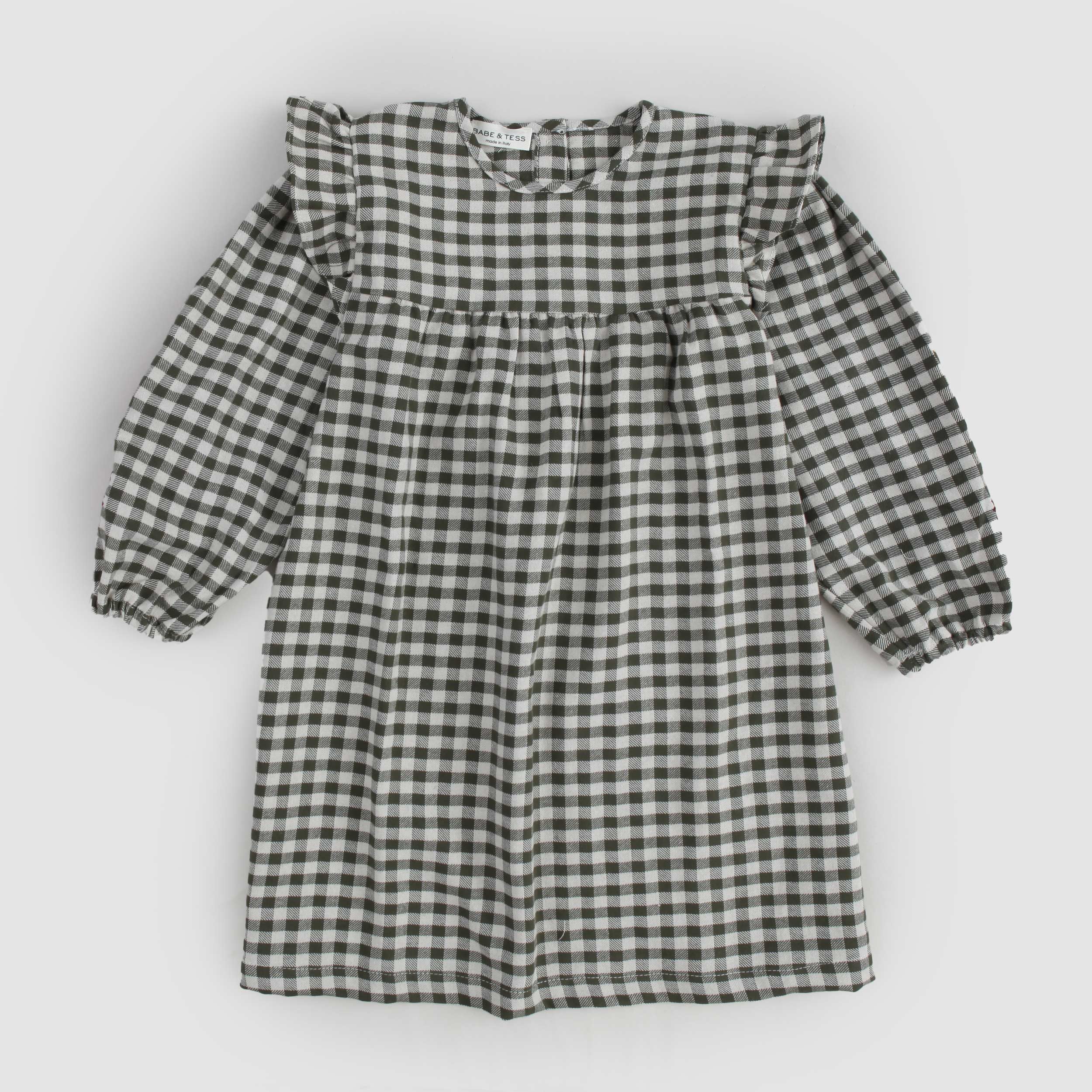 Abito A Quadri Con Ricami Firmato BABE AND TESS - annameglio.com abbigliamento moda