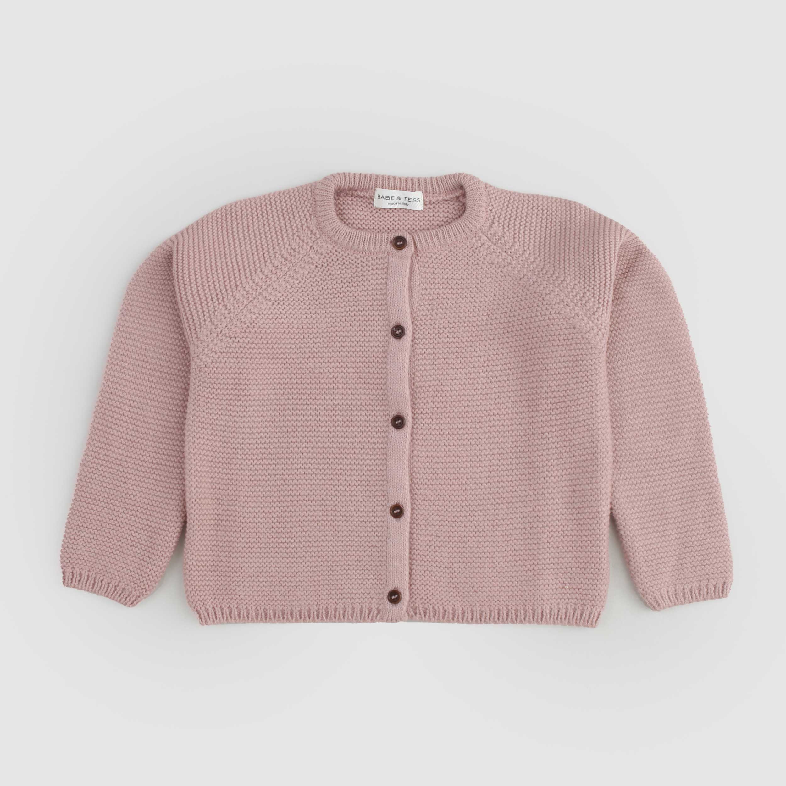 Cardigan Rosa Con Bottoni Firmato BABE AND TESS - annameglio.com abbigliamento moda