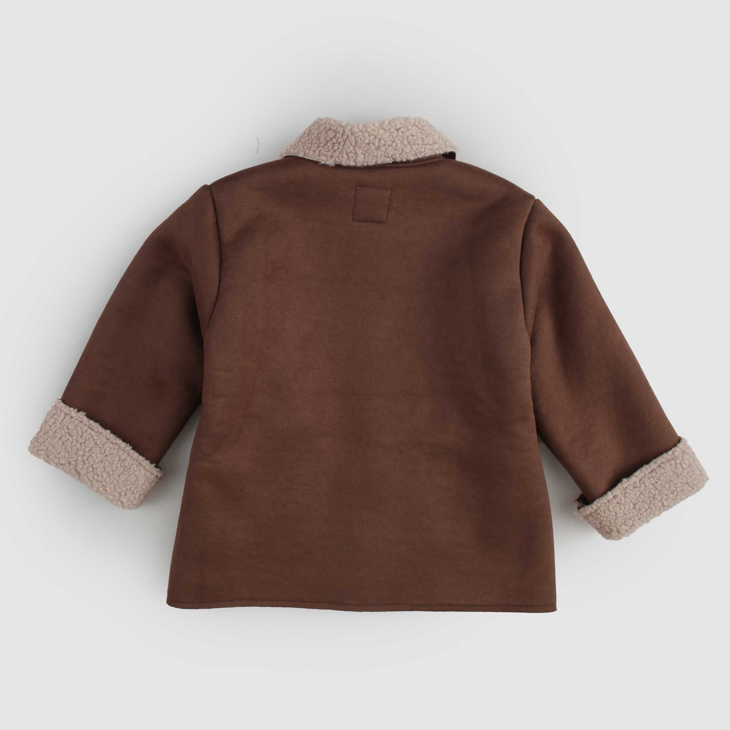 Giacca Marrone Tessuto Teddy Firmata BABE AND TESS - annameglio.com abbigliamento moda