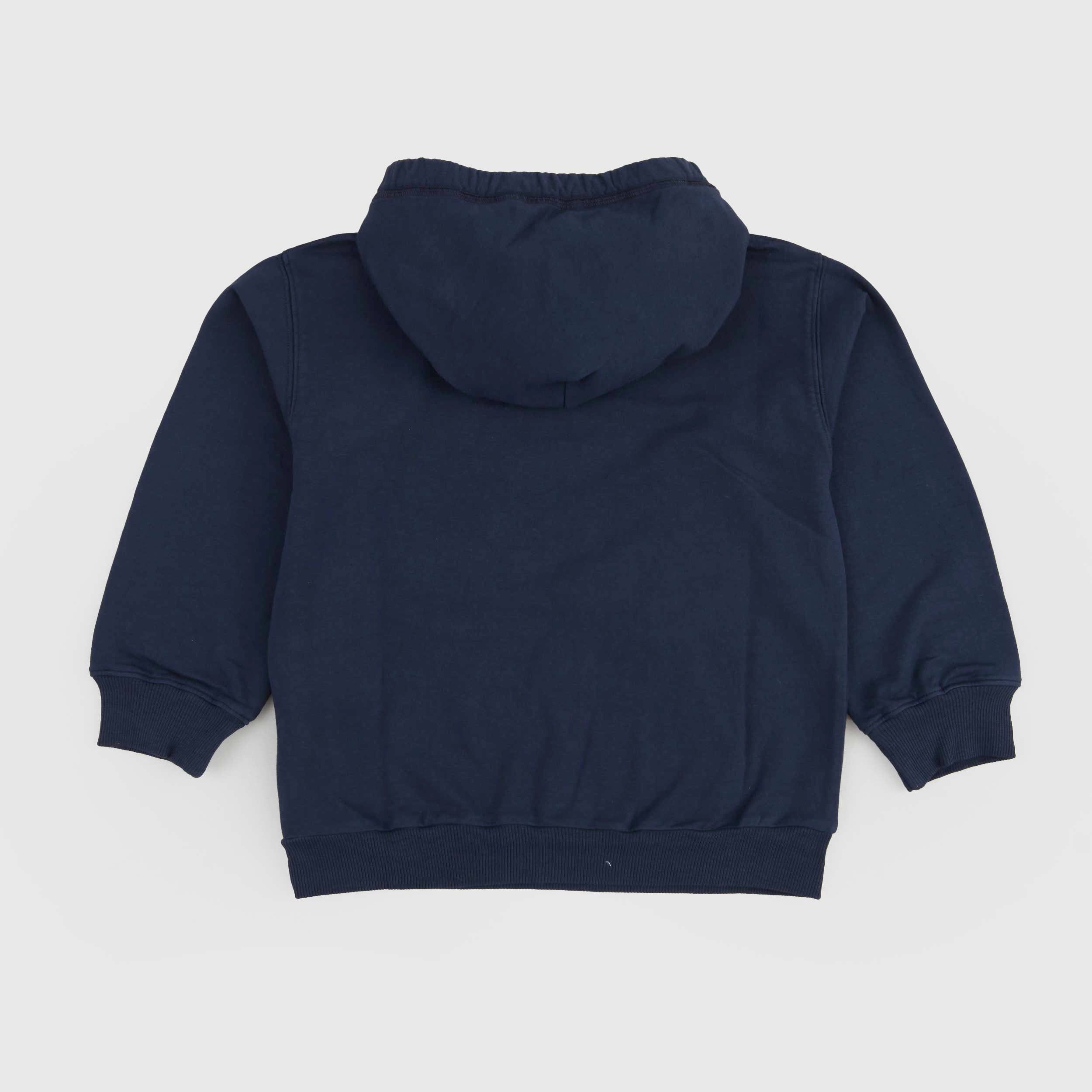 Felpa Blu Con Cappuccio BABE AND TESS - annameglio.com abbigliamento moda