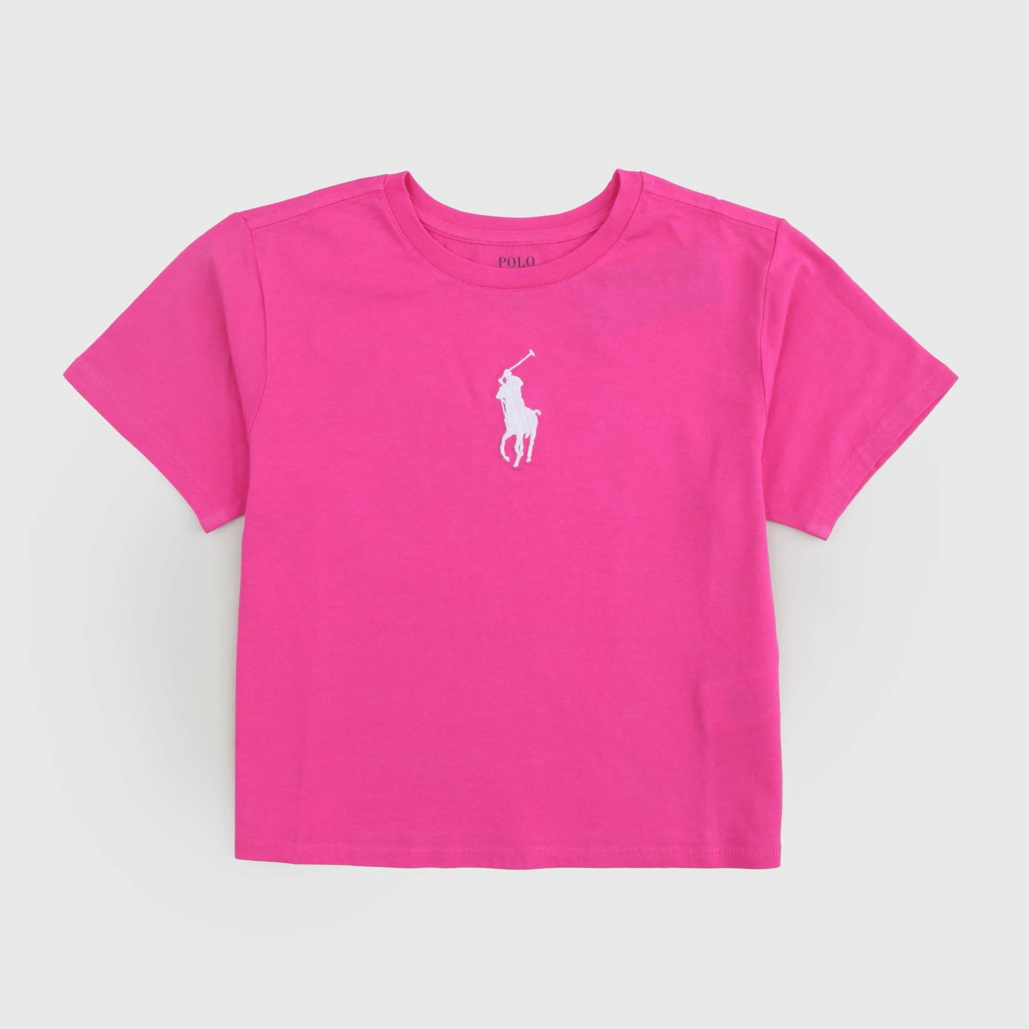 T-shirt Fucsia Cropped Firmata RALPH LAUREN - annameglio.com abbigliamento moda