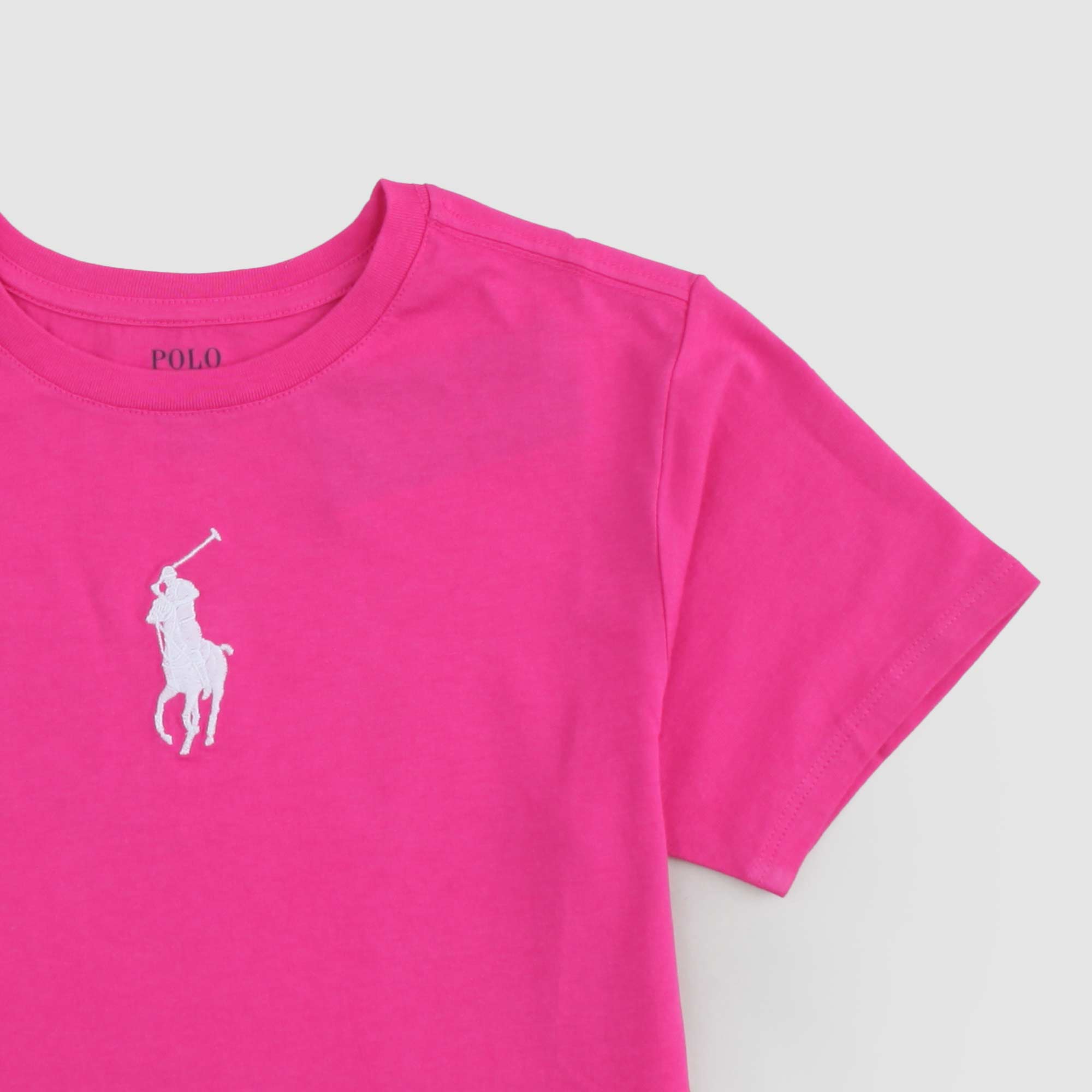 T-shirt Fucsia Cropped Firmata RALPH LAUREN - annameglio.com abbigliamento moda