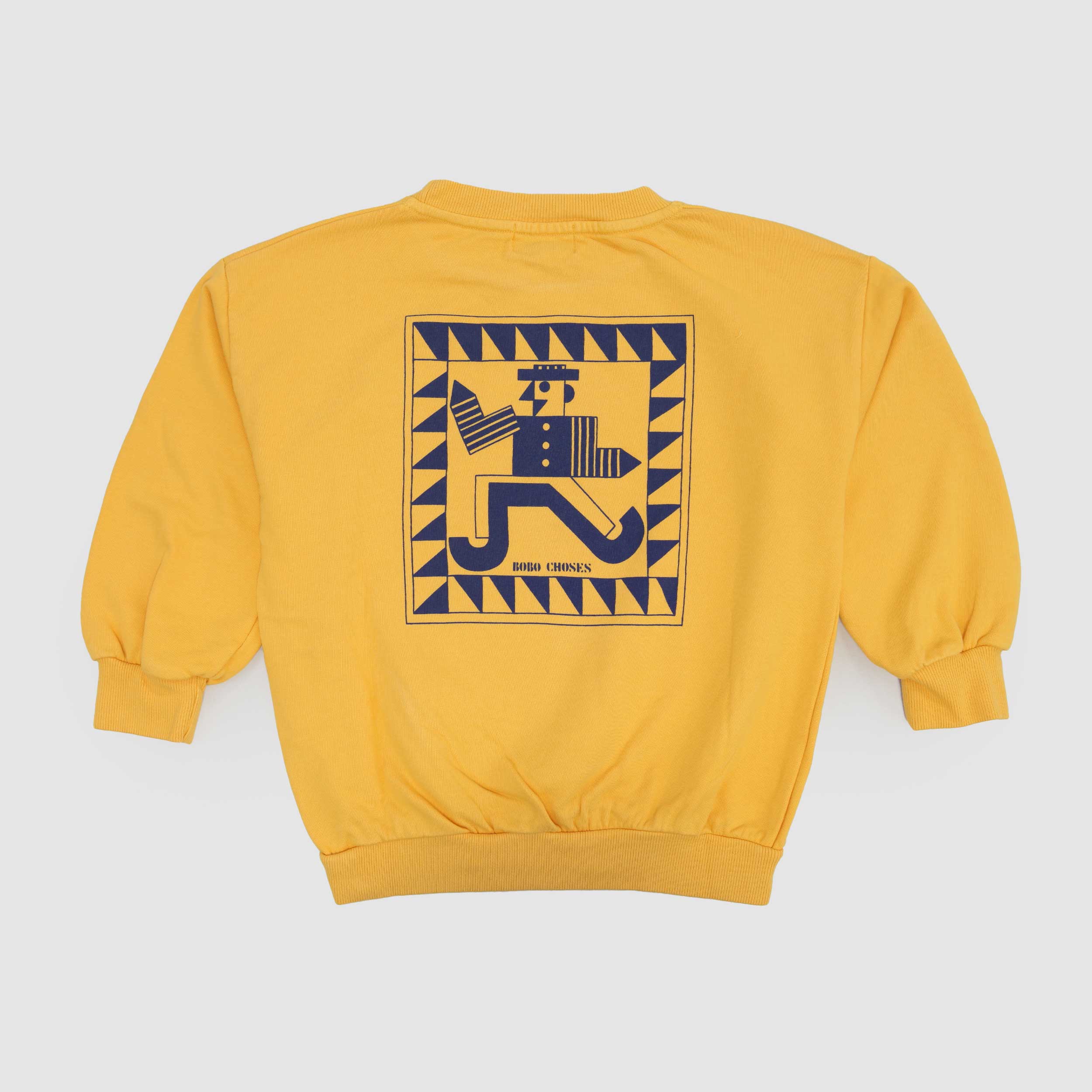 Felpa Gialla Con Stampa Blu Firmata BOBO CHOSES - annameglio.com abbigliamento moda