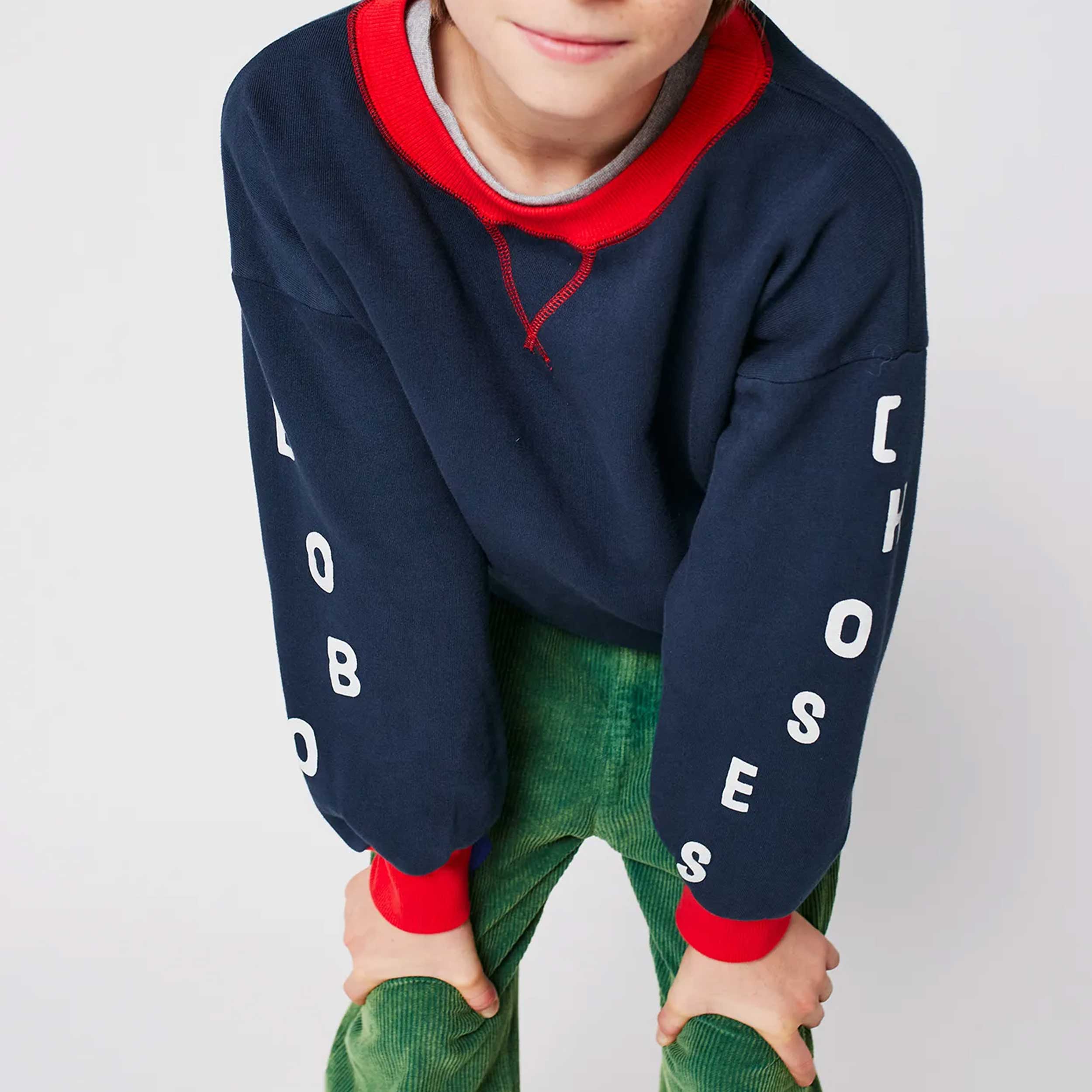 Felpa Blu In Cotone Firmata BOBO CHOSES - annameglio.com abbigliamento moda