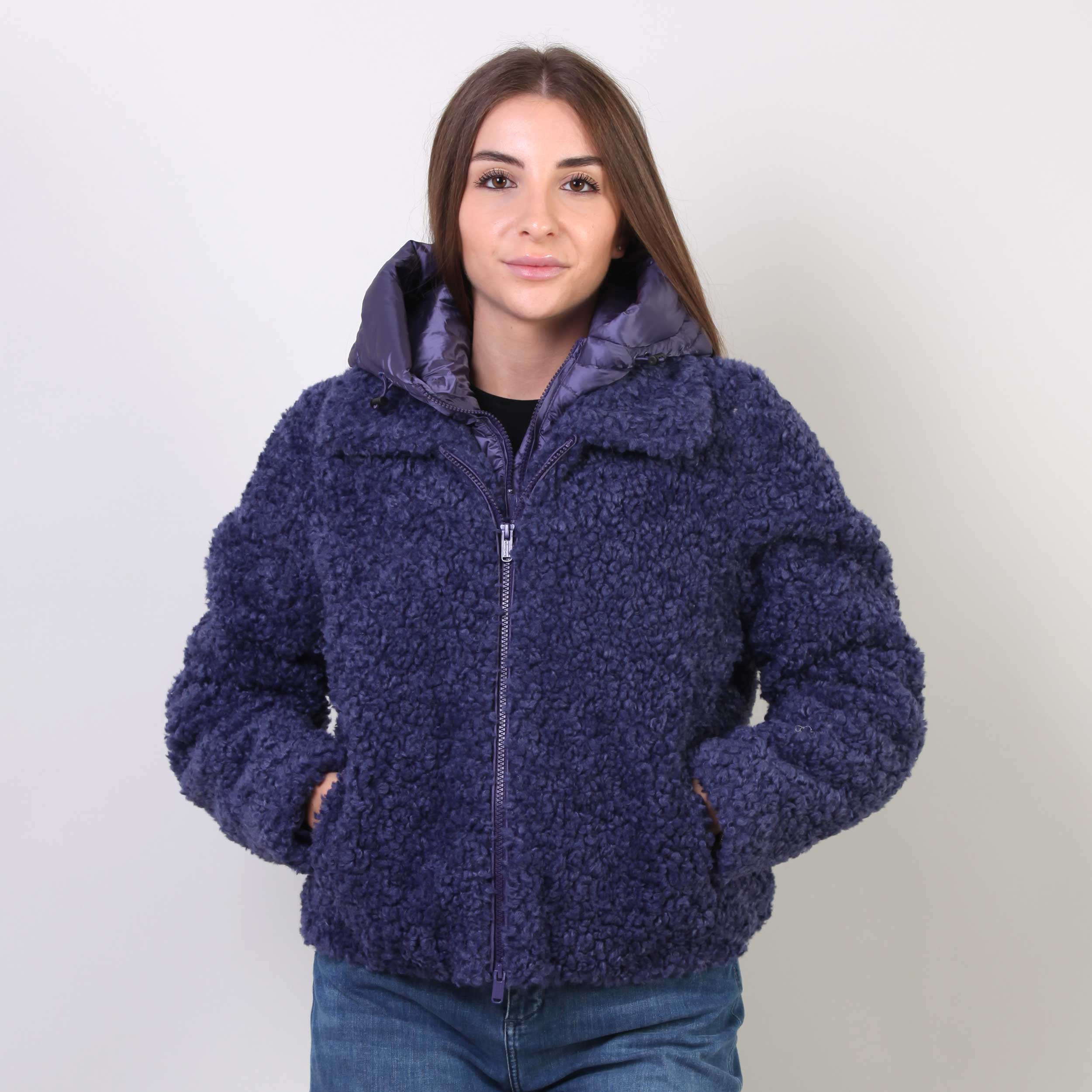 Cappotto Corto Con Cappuccio Firmato BOMBOOGIE - annameglio.com abbigliamento moda