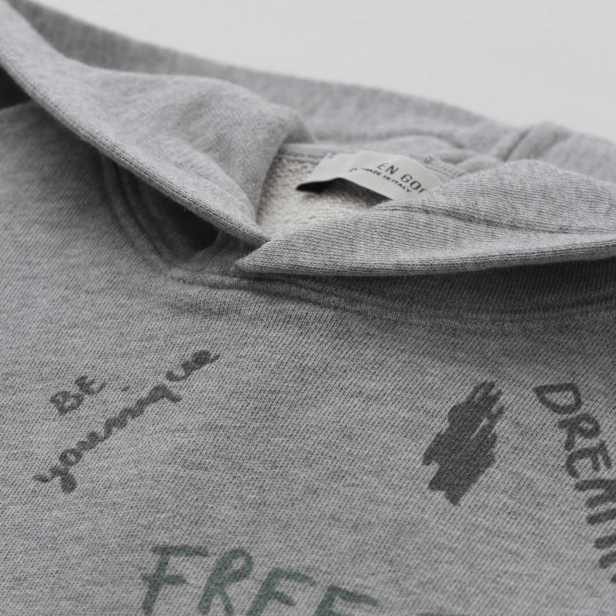 Felpa Grigia Con Scritte Firmata GOLDEN GOOSE - annameglio.com abbigliamento moda