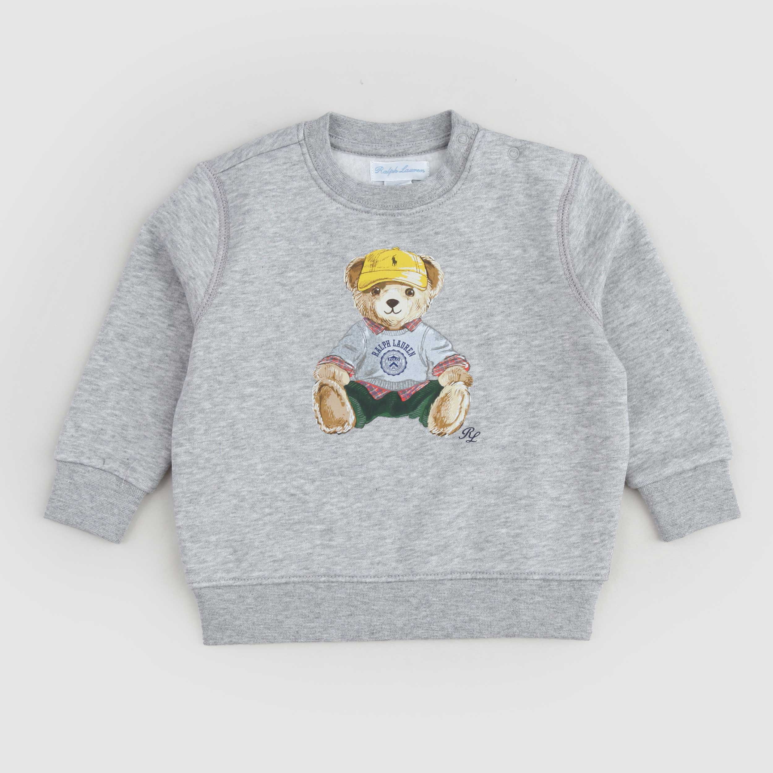 Felpa Grigia Con Bottoni Firmata RALPH LAUREN - annameglio.com abbigliamento moda