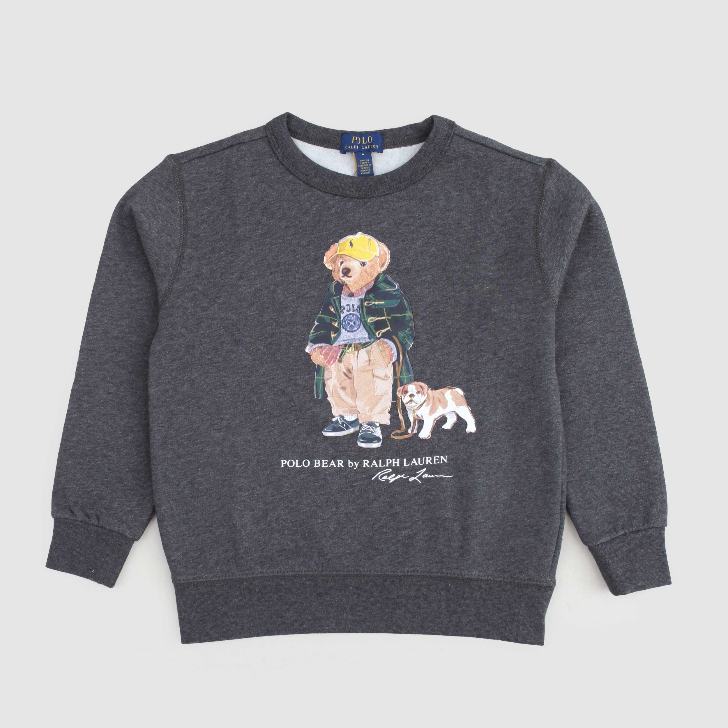 Felpa Grigia Con Stampa Firmata RALPH LAUREN - annameglio.com abbigliamento moda