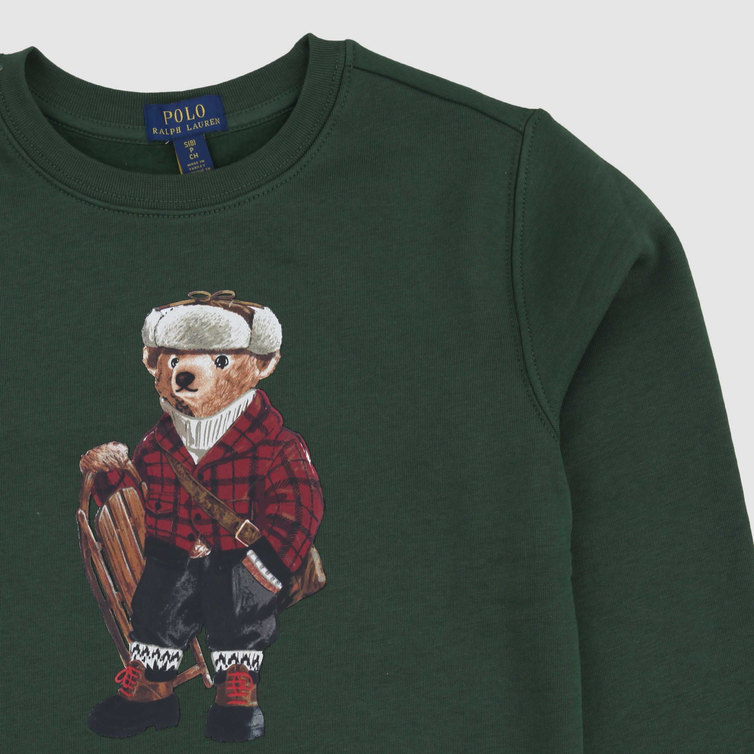 Felpa Verde E Stampa Iconica Firmata RALPH LAUREN - annameglio.com abbigliamento moda