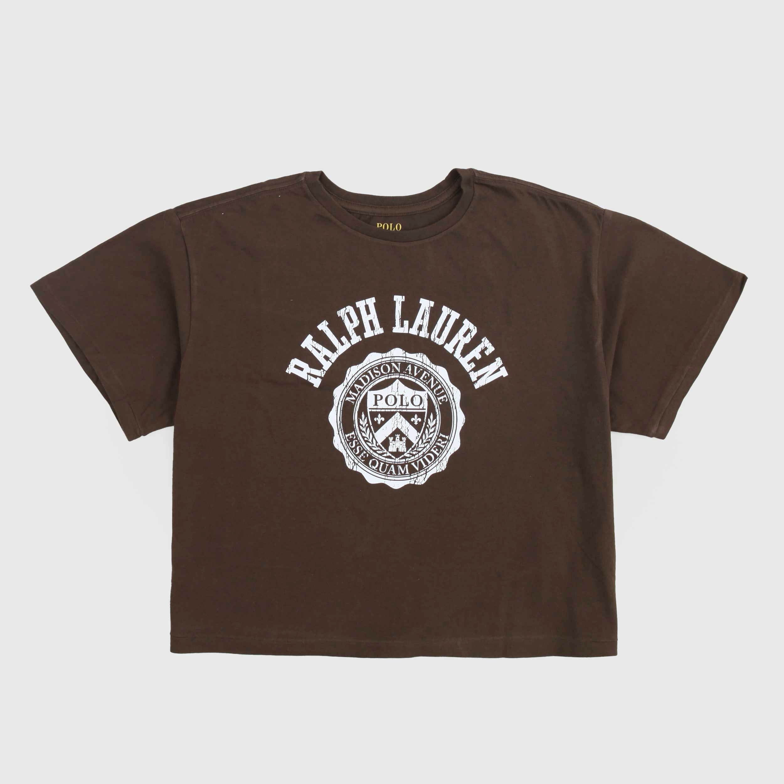 T-shirt Marrone Con Logo Firmata RALPH LAUREN - annameglio.com abbigliamento moda