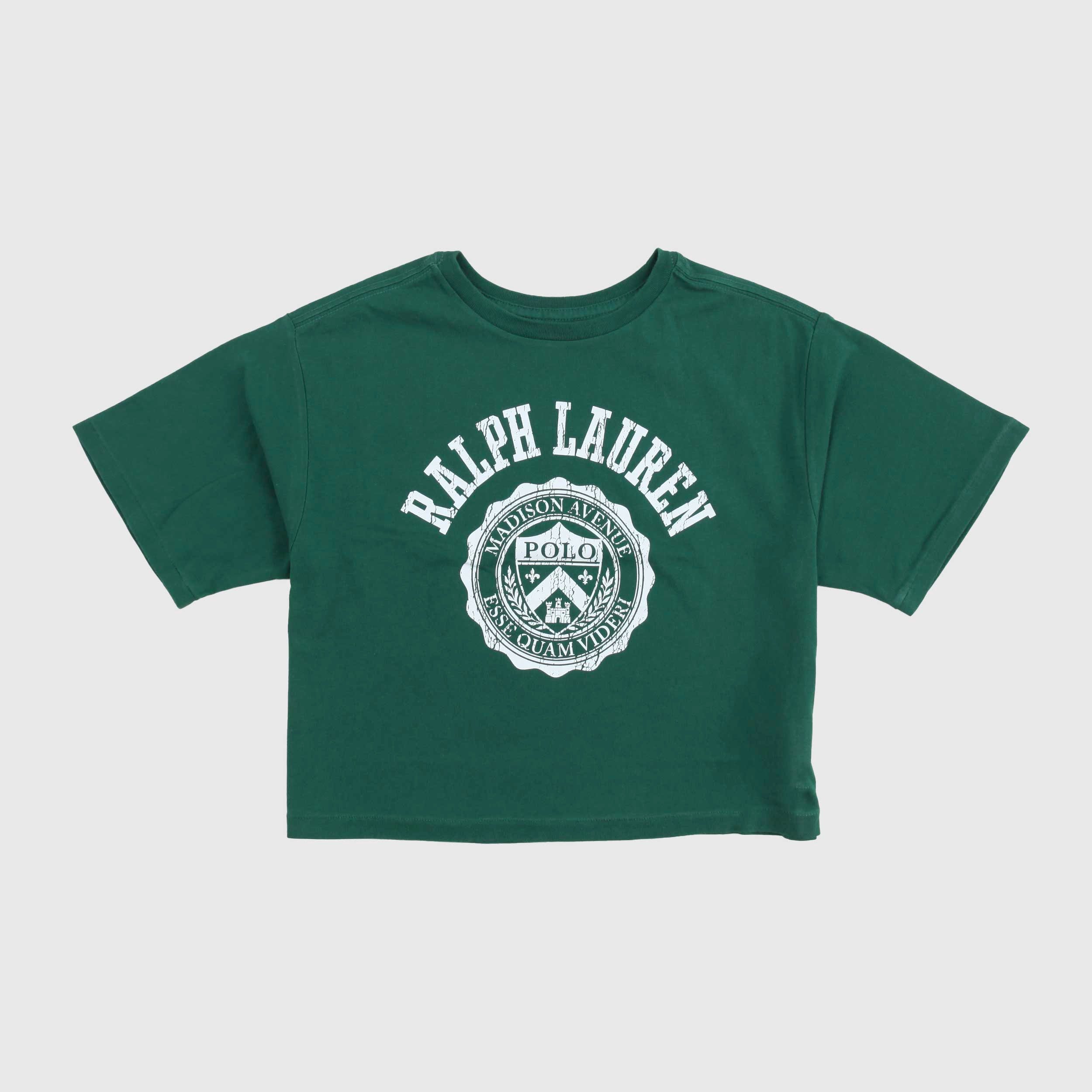 T-Shirt Verde Con Logo Firmata RALPH LAUREN - annameglio.com abbigliamento moda