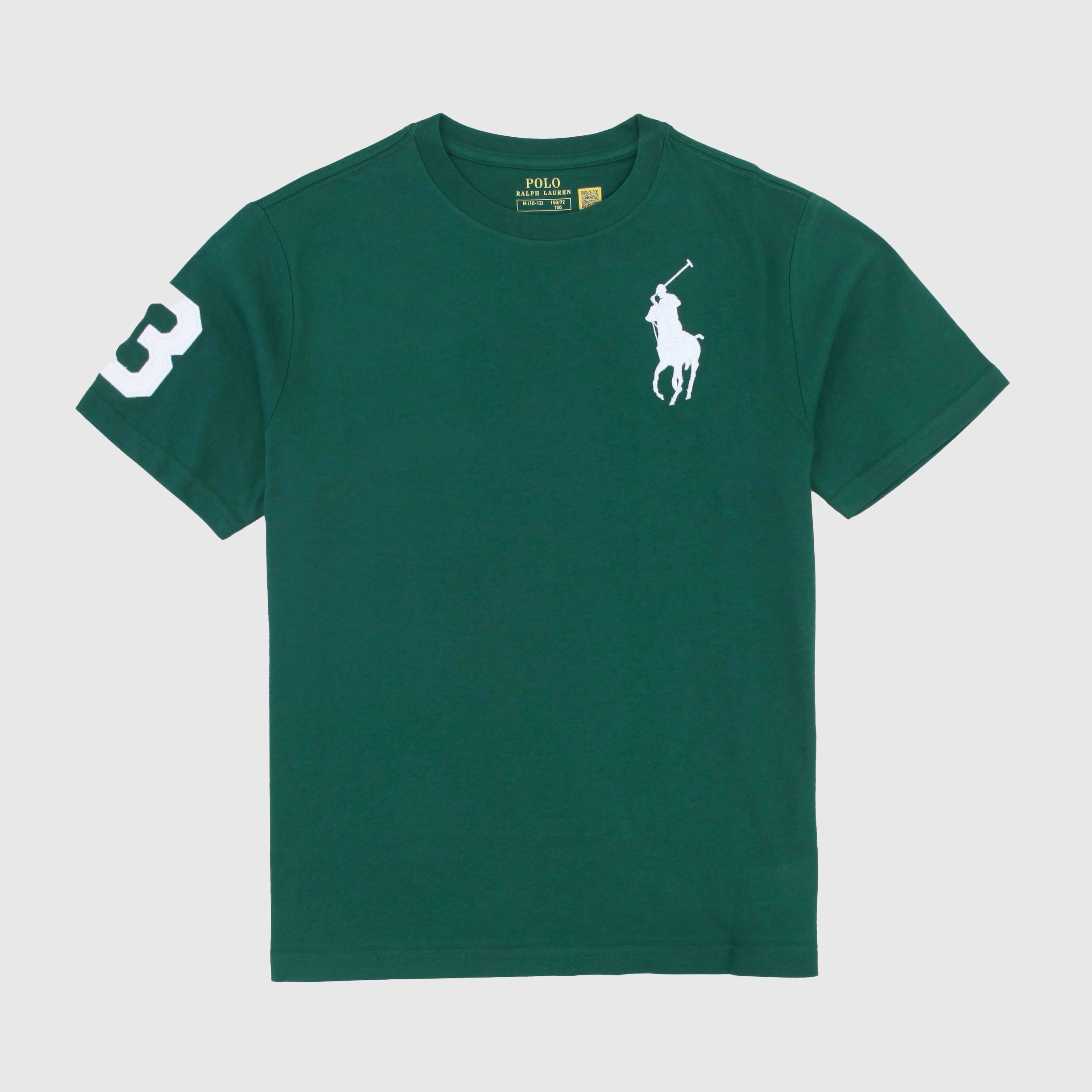T-shirt Verde Logo Bianco Firmata RALPH LAUREN - annameglio.com abbigliamento moda