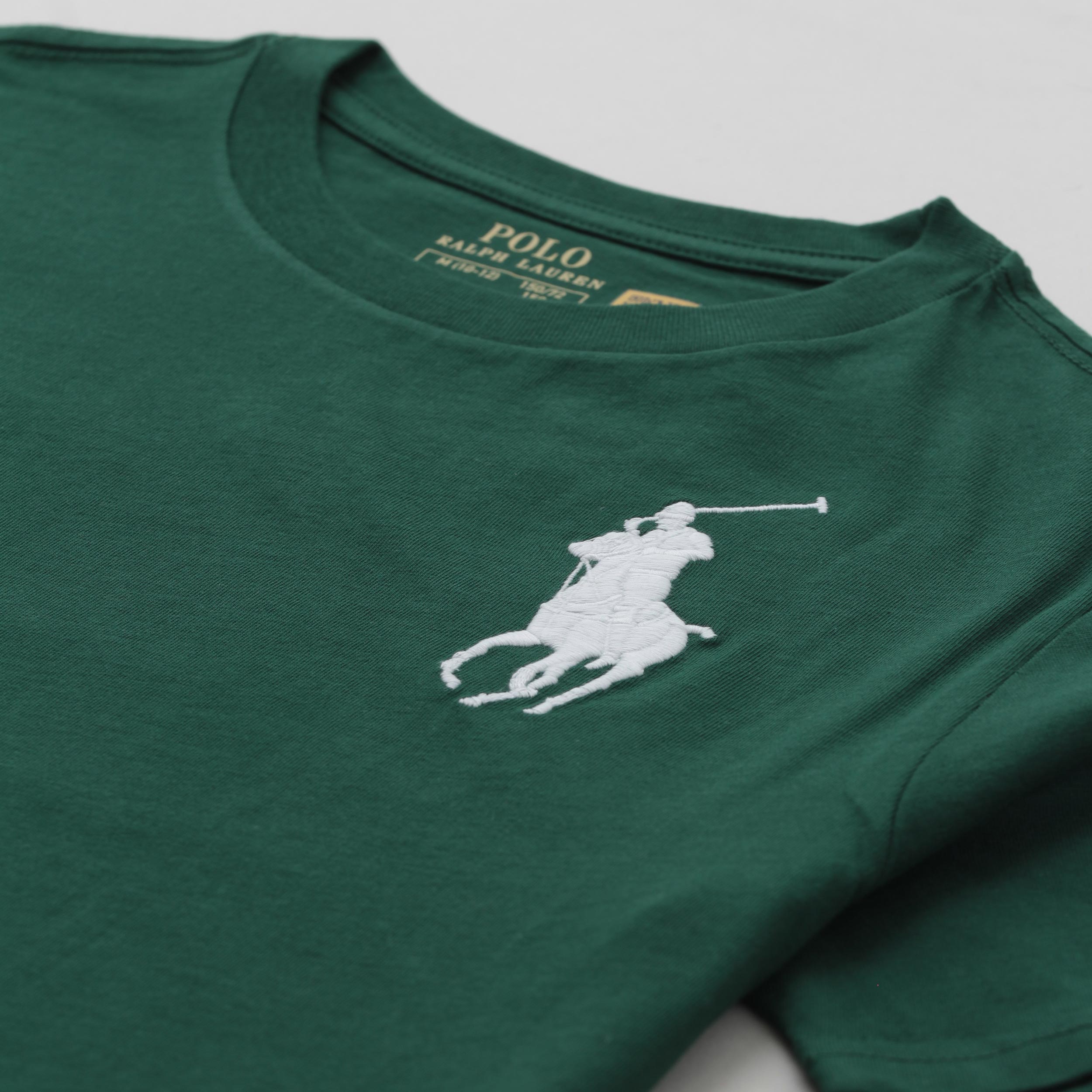 T-shirt Verde Logo Bianco Firmata RALPH LAUREN - annameglio.com abbigliamento moda