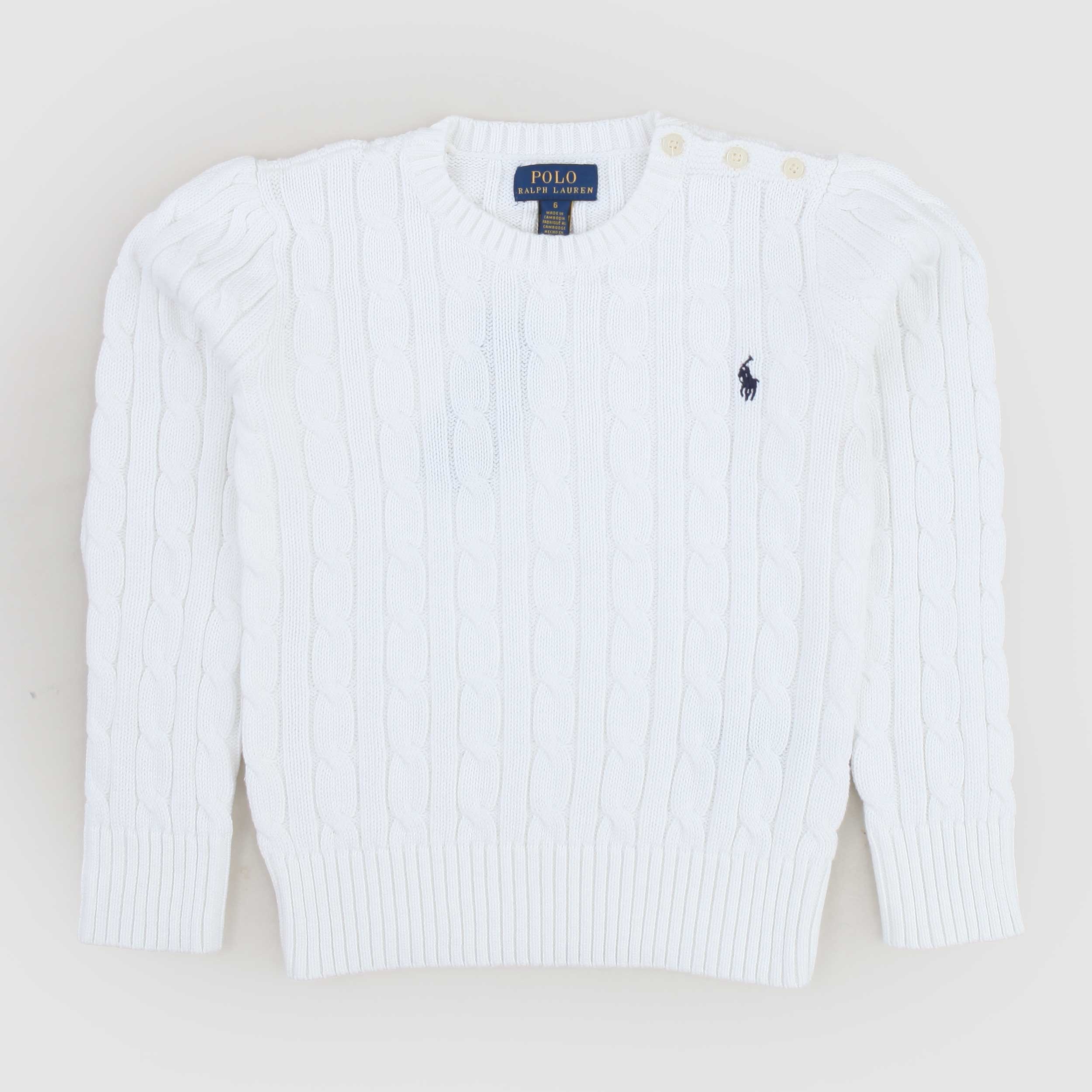 Maglioncino A Trecce Bianco Firmato RALPH LAUREN - annameglio.com abbigliamento moda
