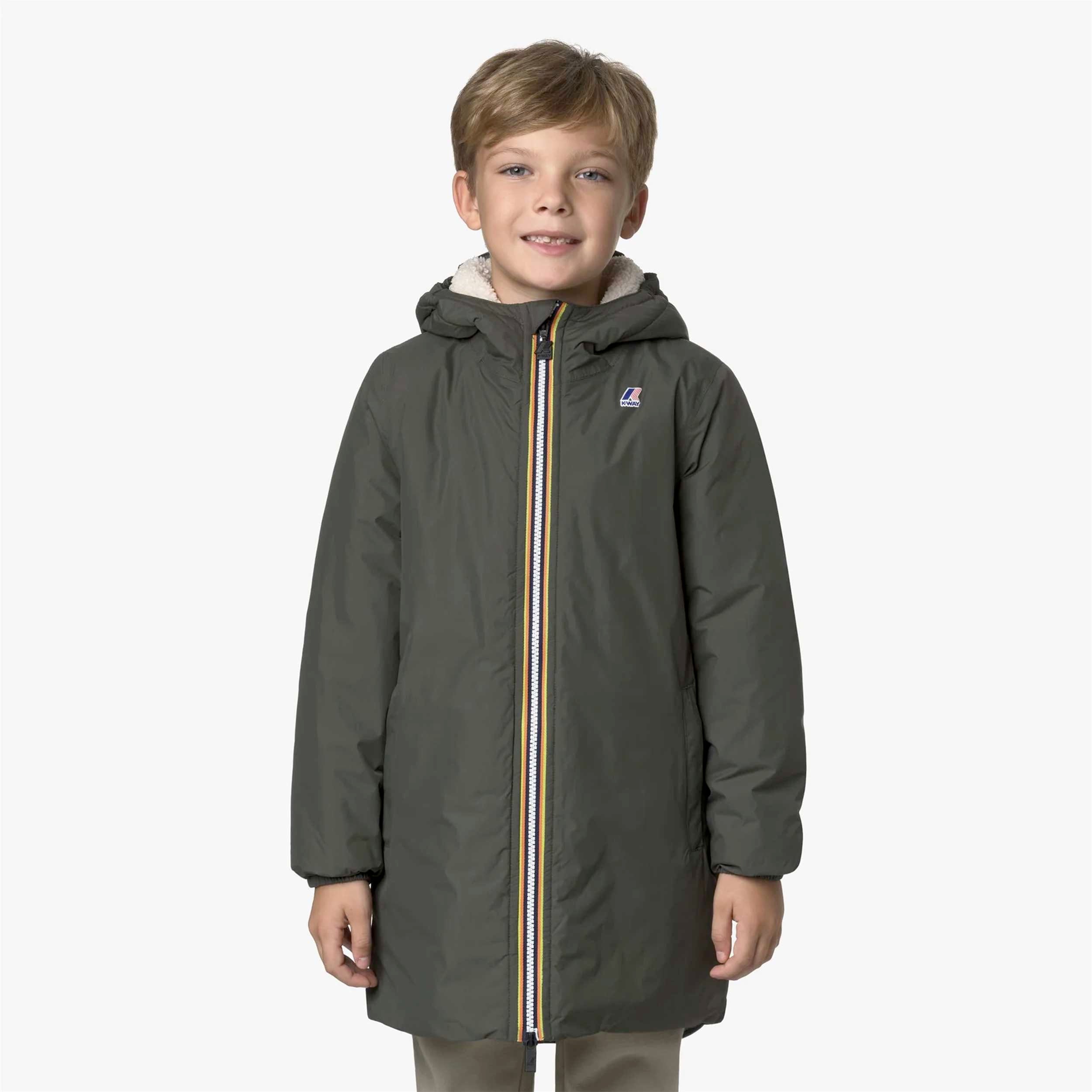 Giacca Verde Teddy P. Le Vrai 4.0 Claude By K-Way - annameglio.com abbigliamento moda