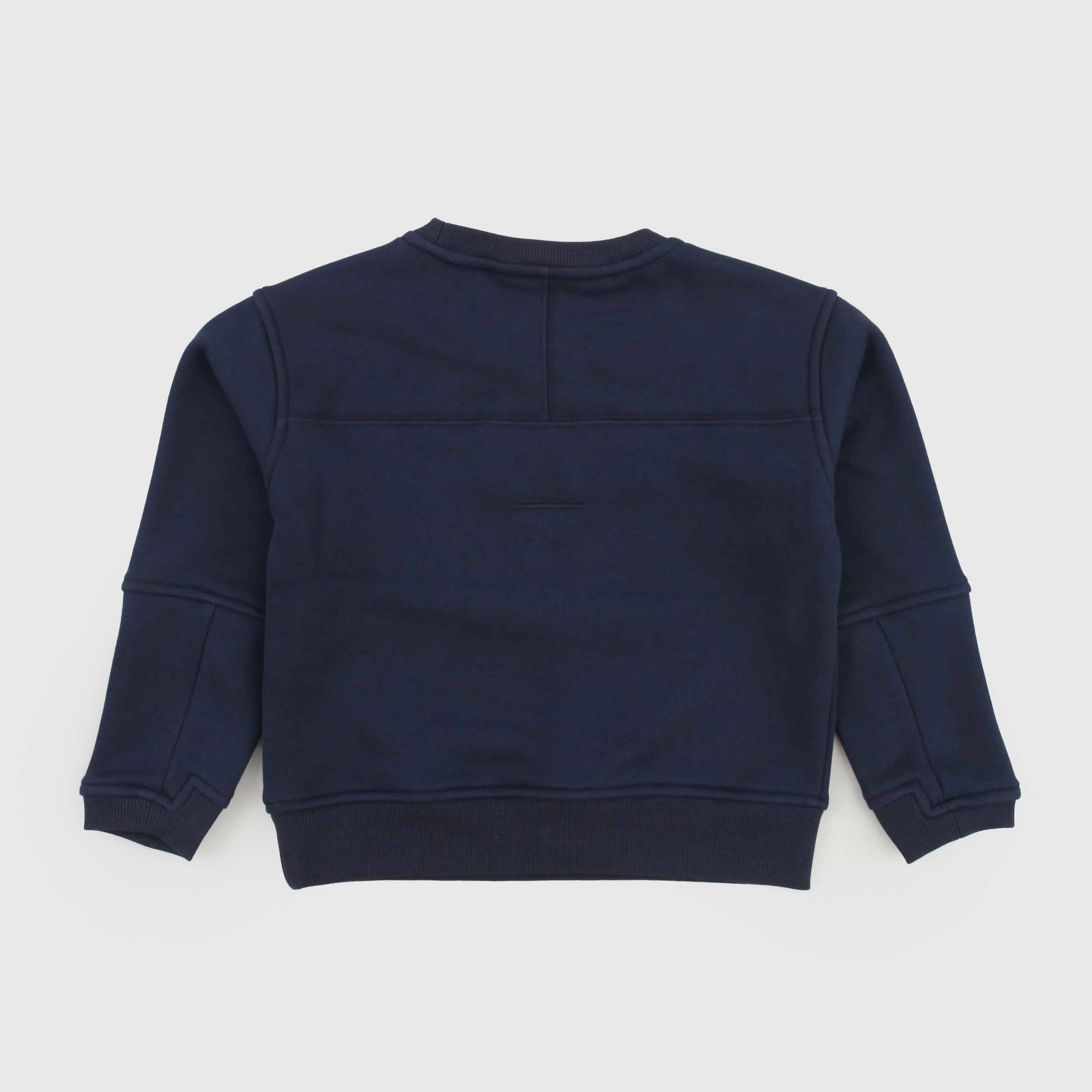 Felpa Nael Blu Con Logo Bianco Firmata K-WAY - annameglio.com abbigliamento moda