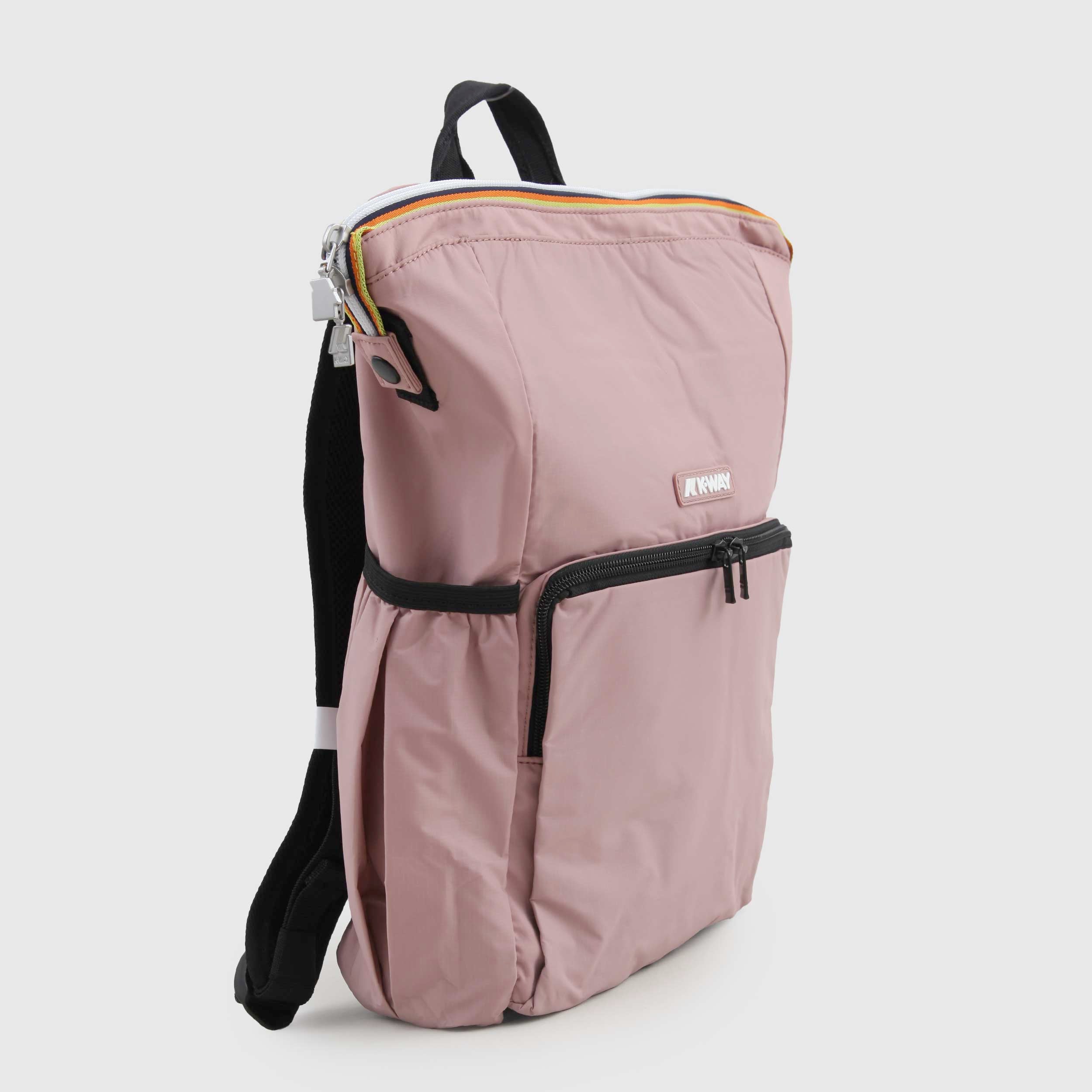 Zaino Rosa Maizy Con Logo Firmato K-WAY - annameglio.com abbigliamento moda