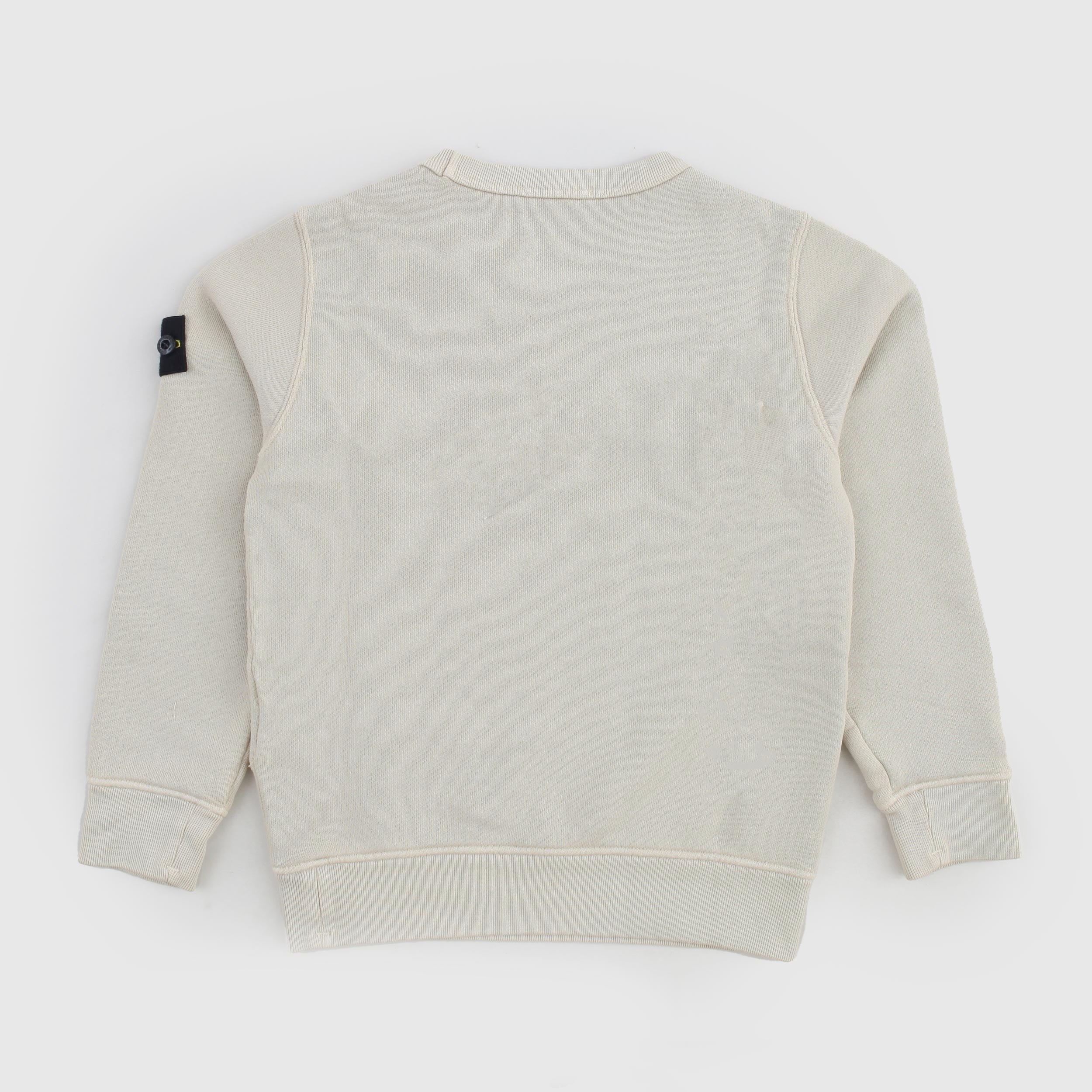 Felpa Panna Con Targhetta Firmata STONE ISLAND - annameglio.com abbigliamento moda