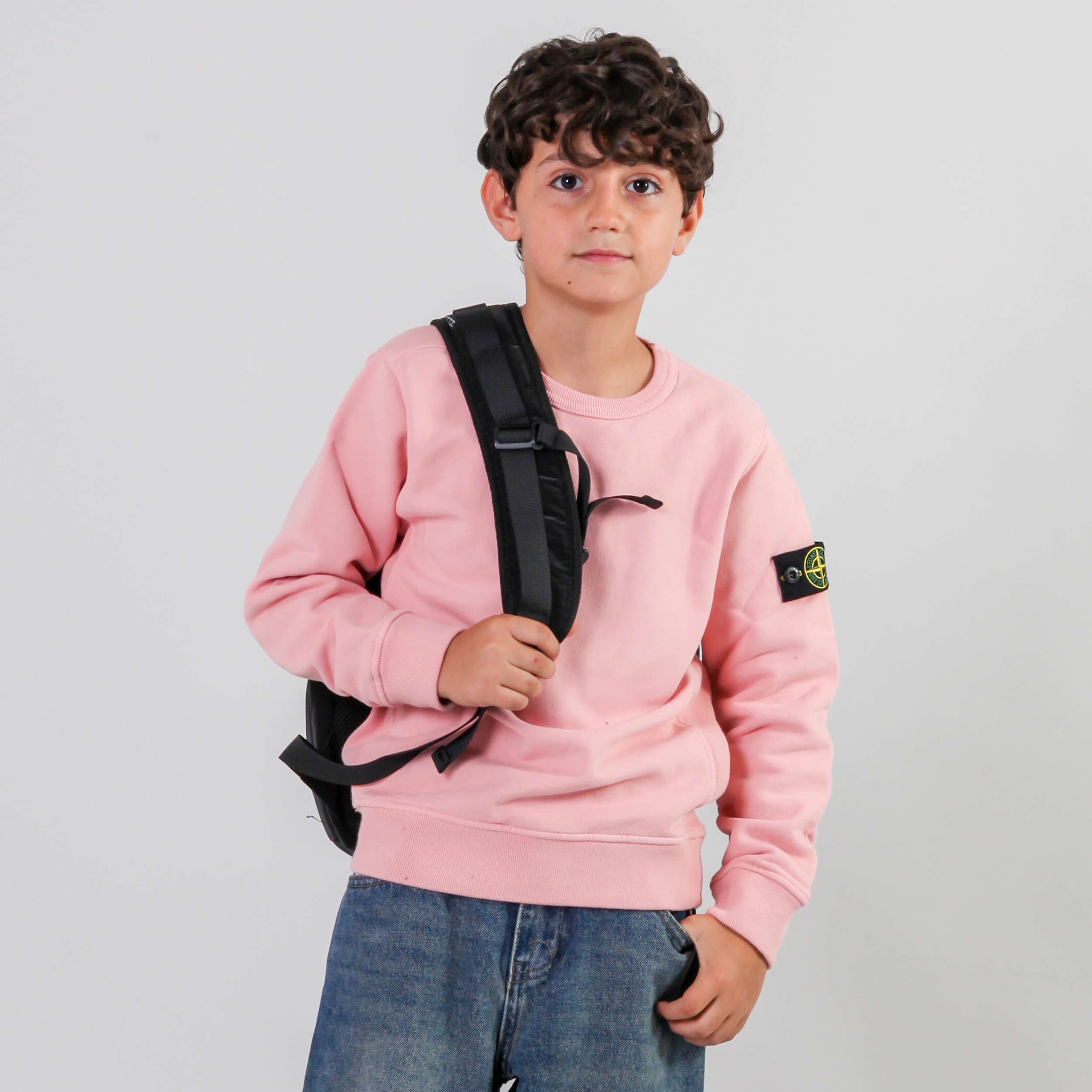 Felpa Rosa Con Targhetta Firmata STONE ISLAND - annameglio.com abbigliamento moda