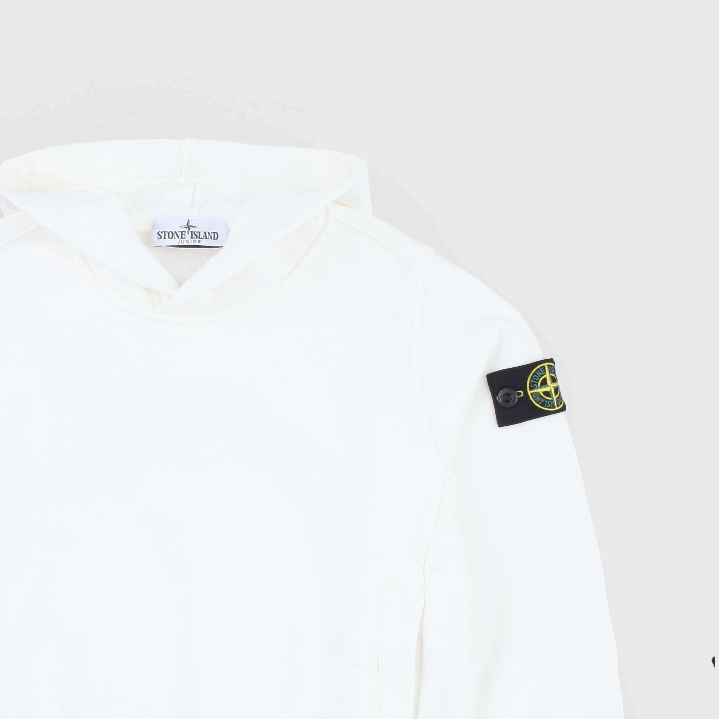 Felpa Bianca Con Targhetta By STONE ISLAND - annameglio.com abbigliamento moda