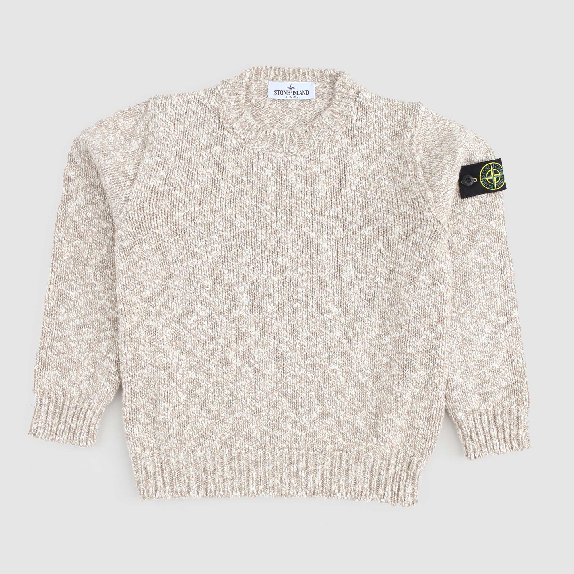 Maglioncino Beige Con Logo Firmato Stone Island - annameglio.com abbigliamento moda