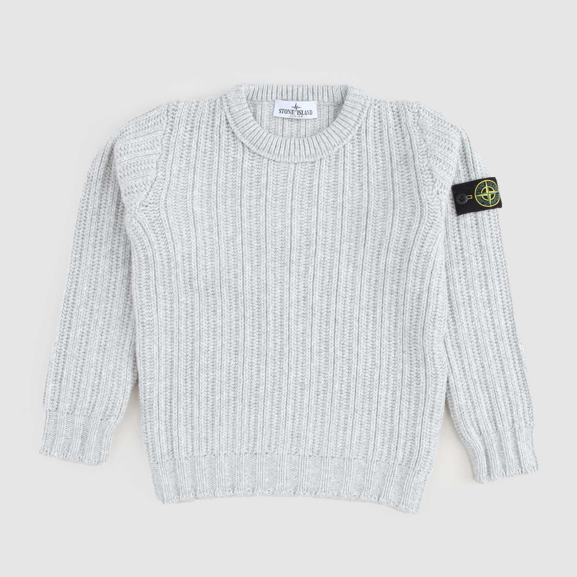 Maglioncino Grigio Con Logo Firmato Stone Island - annameglio.com abbigliamento moda