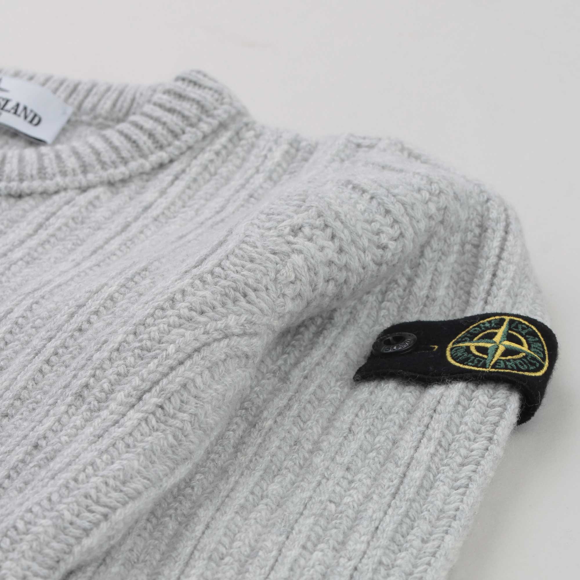 Maglioncino Grigio Con Logo Firmato Stone Island - annameglio.com abbigliamento moda