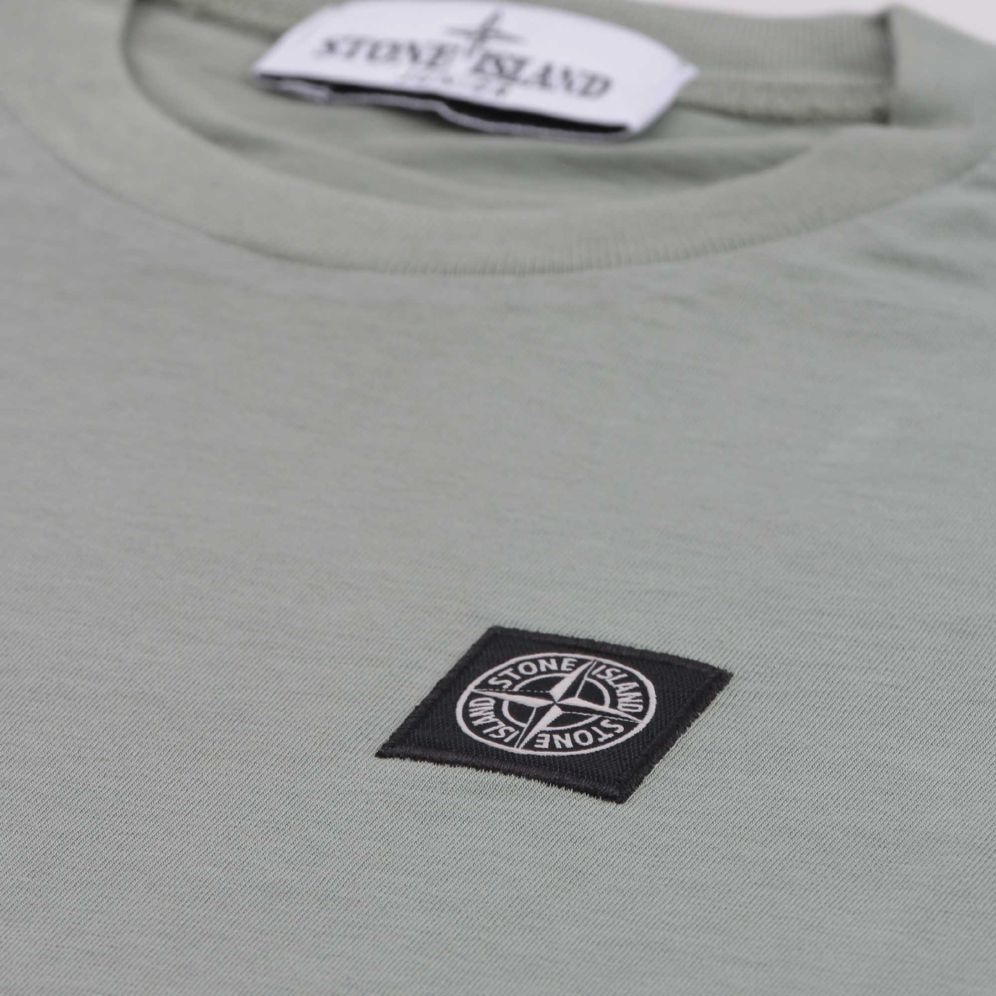 T-shirt Verde E Logo Compass Firmata STONE ISLAND - annameglio.com abbigliamento moda