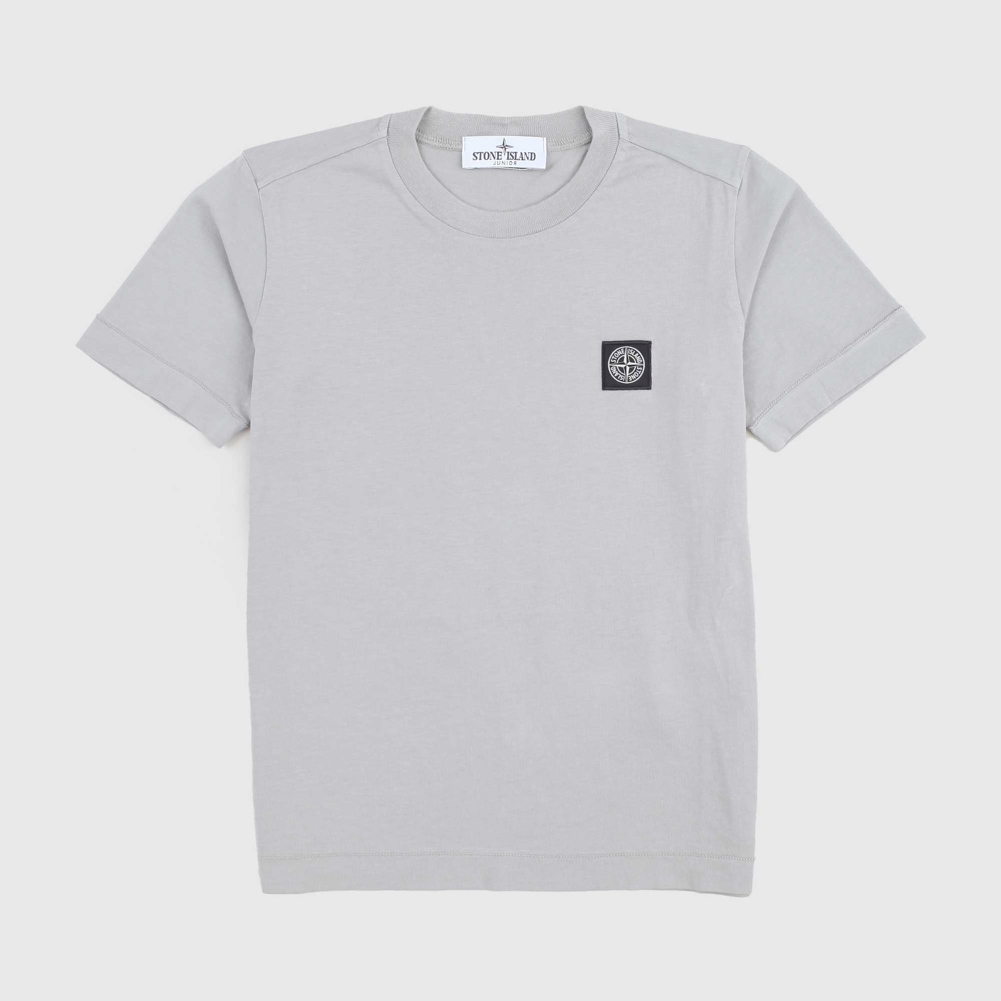 T-Shirt Grigia E Logo Compass Firmata Stone Island - annameglio.com abbigliamento moda