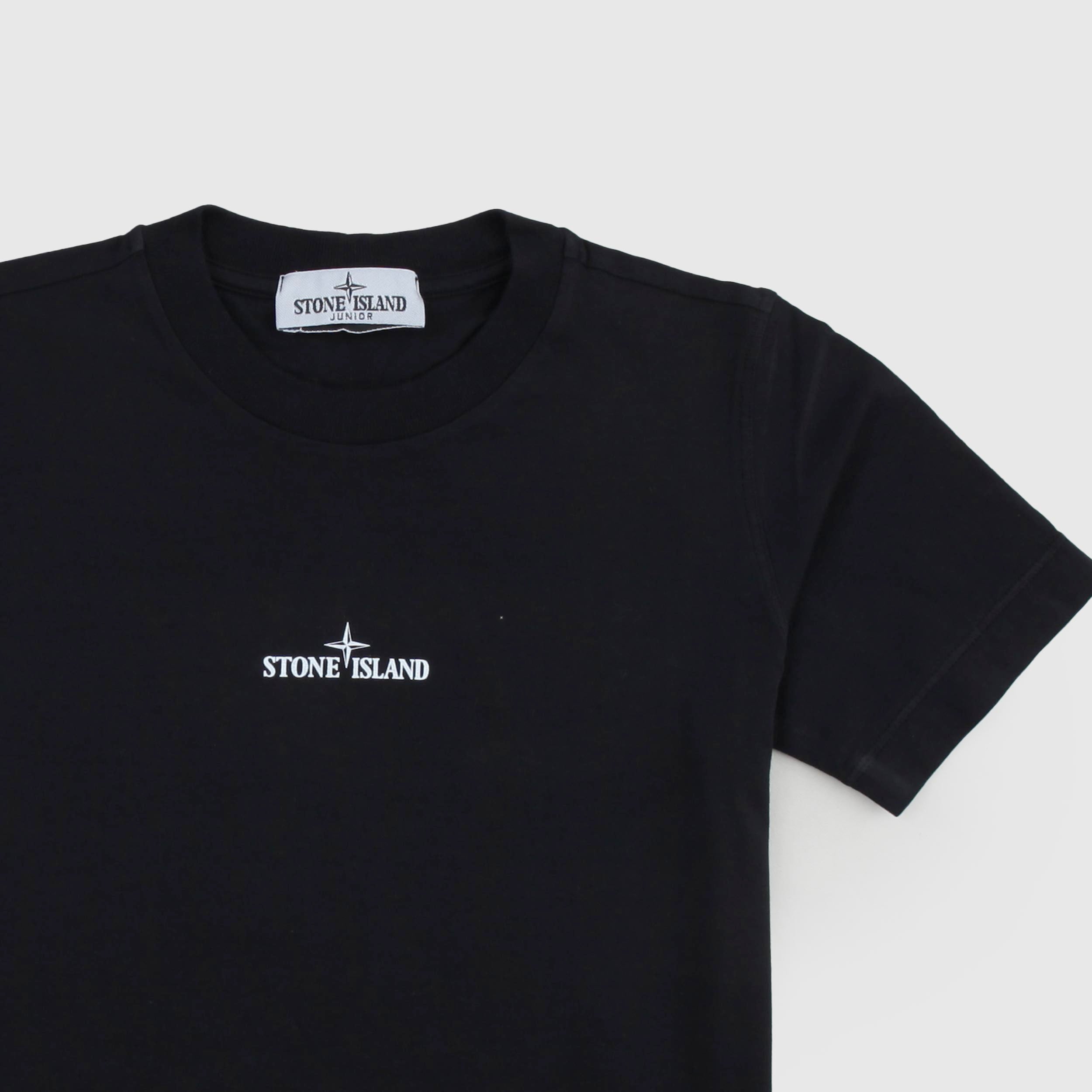 T-shirt Nera Con Logo Compass Firmata STONE ISLAND - annameglio.com abbigliamento moda