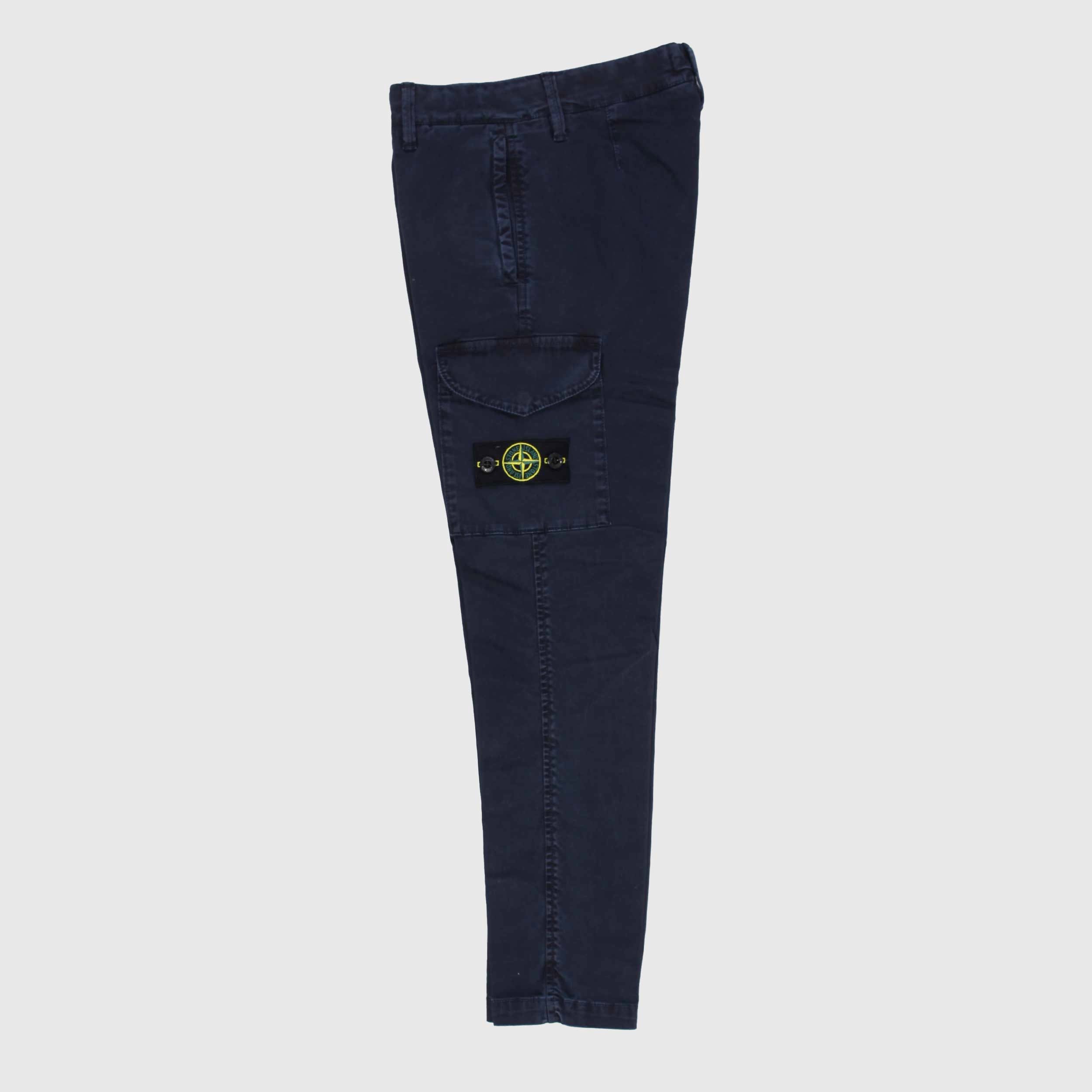 Pantalone Blu E Toppa Iconica Firmato STONE ISLAND - annameglio.com abbigliamento moda