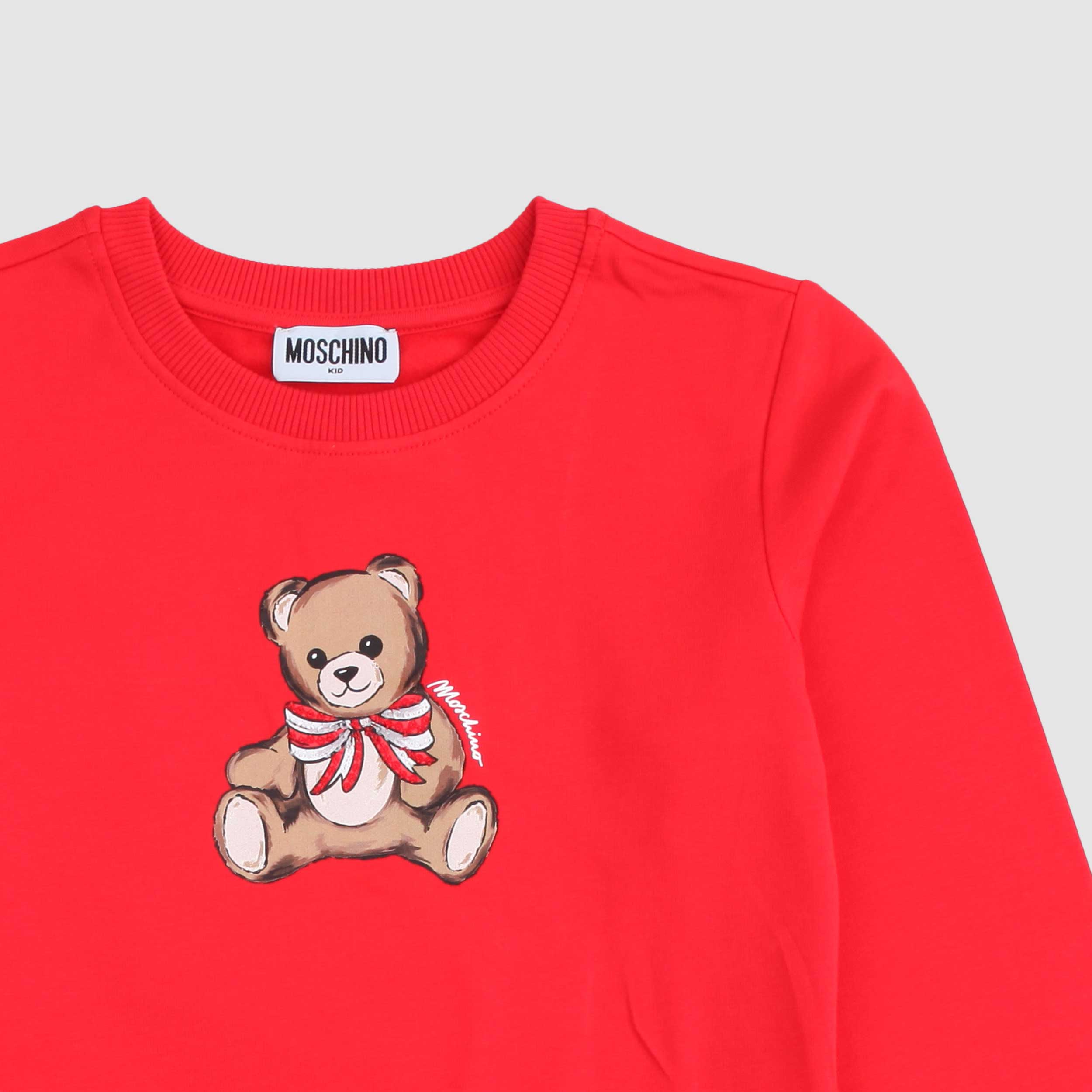 Abito Rosso Con Stampa Firmato MOSCHINO - annameglio.com abbigliamento moda