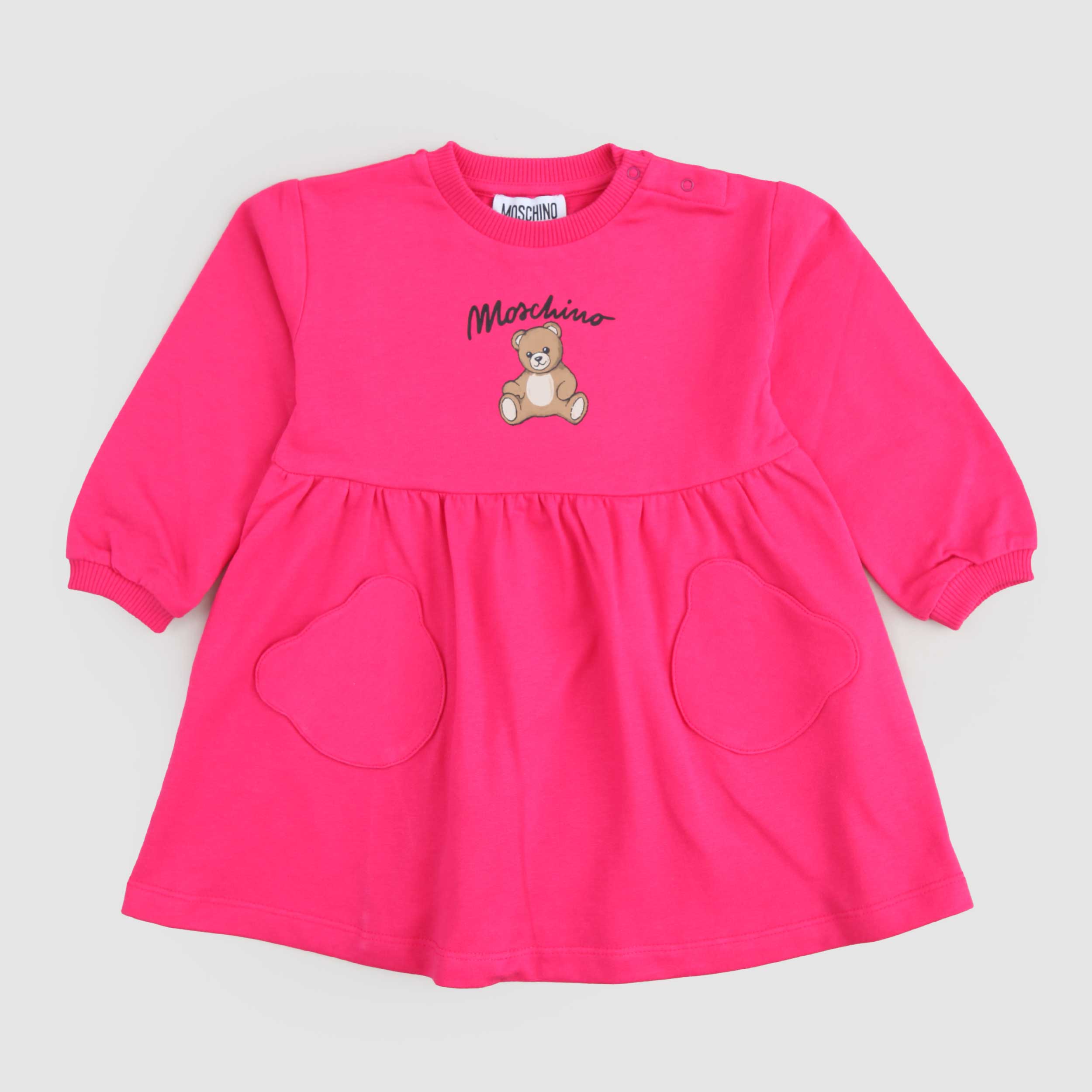 Abito Fucsia Con Tasche Firmato MOSCHINO - annameglio.com abbigliamento moda