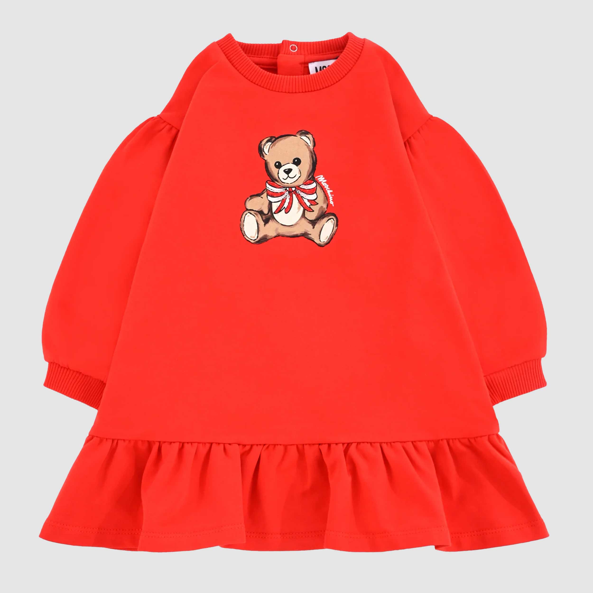 Abito Rosso Con Ruches Firmato MOSCHINO - annameglio.com abbigliamento moda