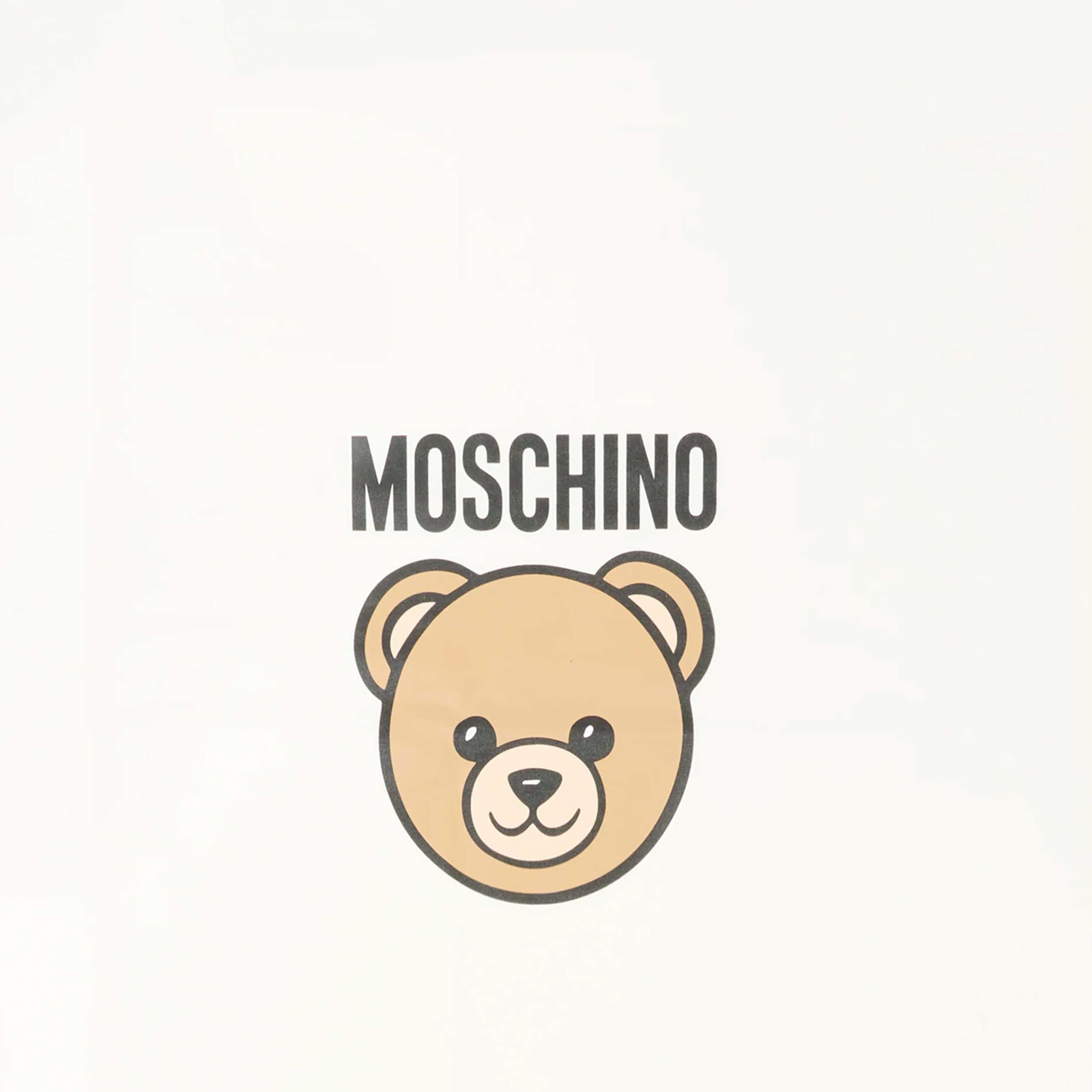 Coperta Bianca Con Stampa Teddy Firmata MOSCHINO - annameglio.com abbigliamento moda