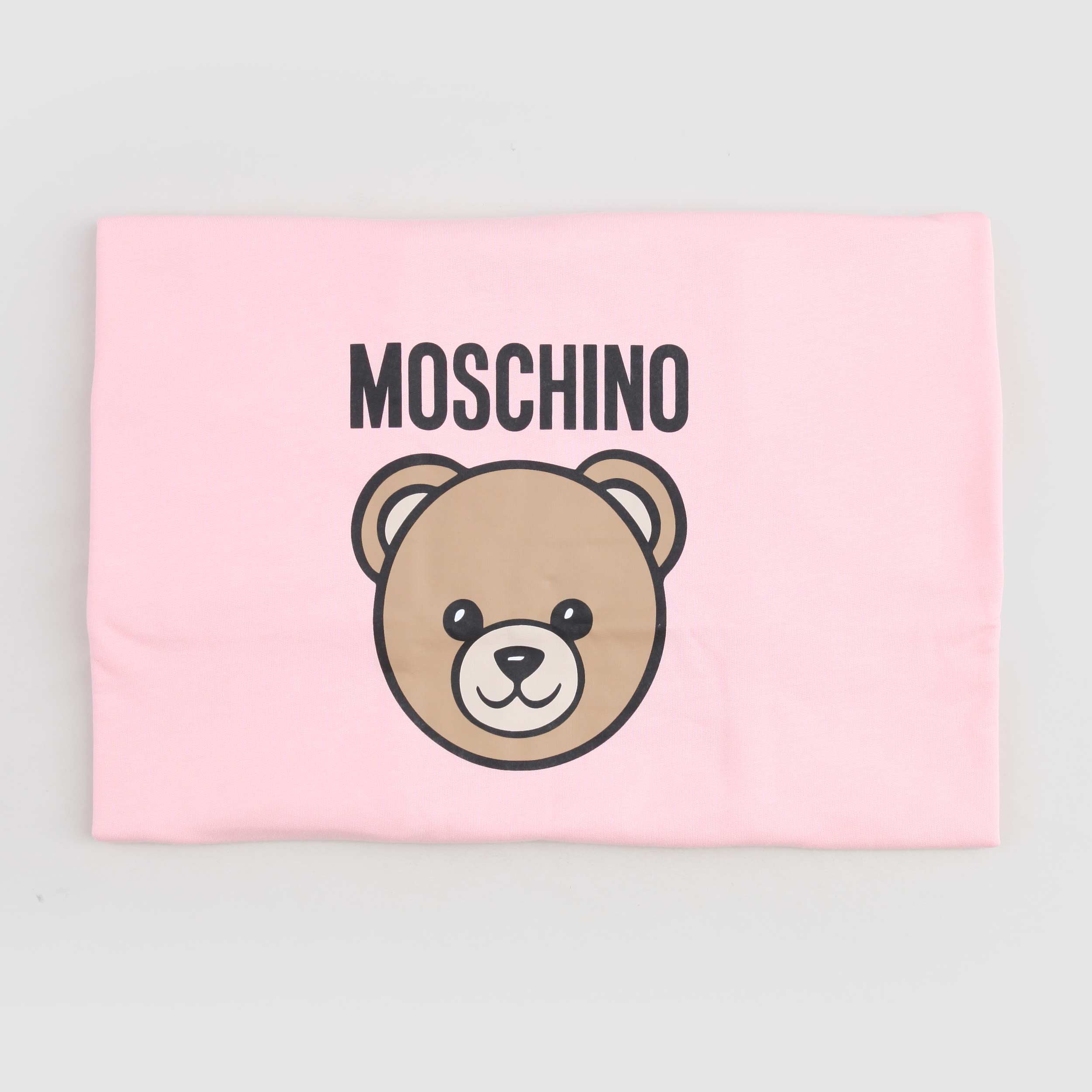Copertina Rosa Con Stampa Logo Firmata MOSCHINO - annameglio.com abbigliamento moda