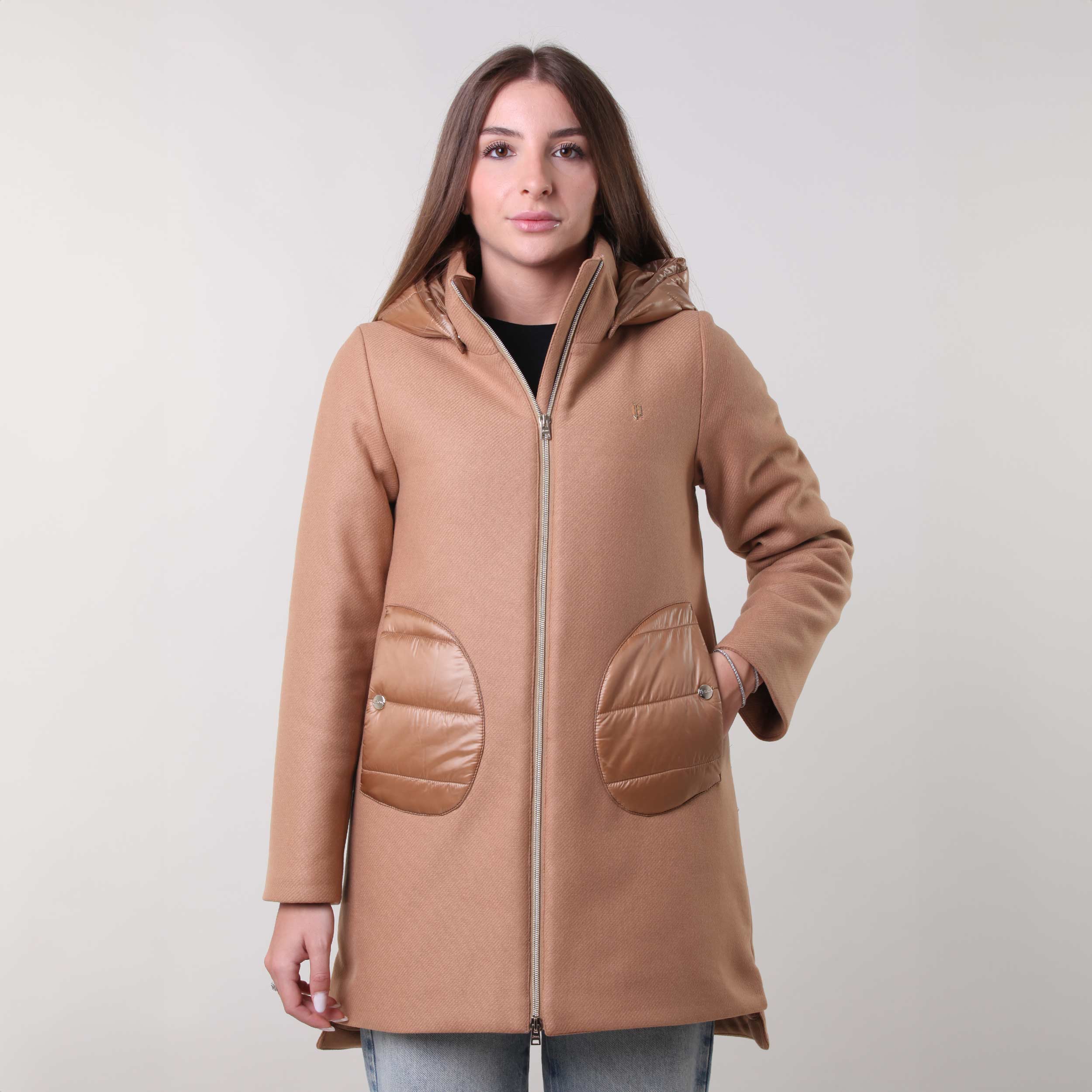 Cappotto Cammello Con Tasche Firmato HERNO - annameglio.com abbigliamento moda