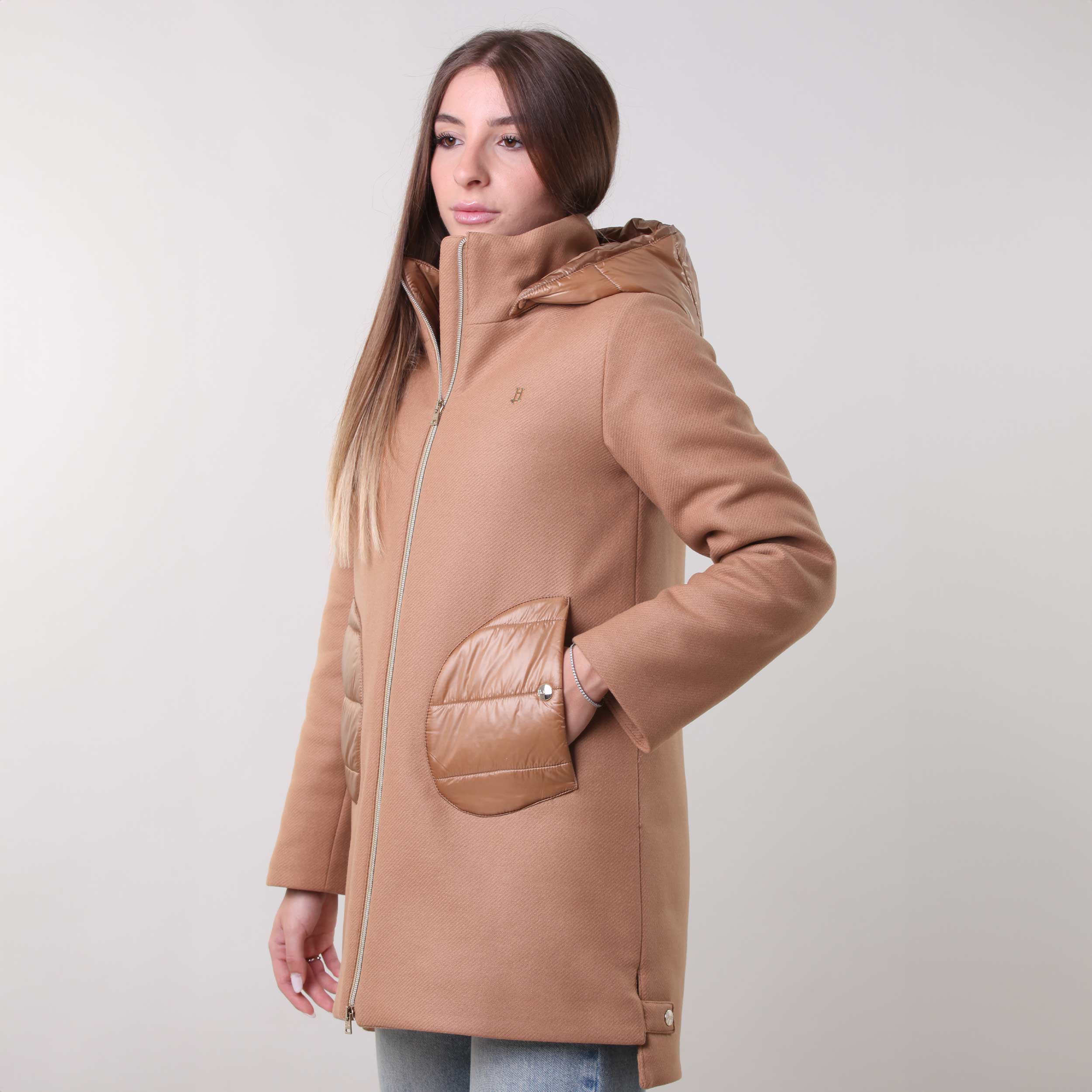 Cappotto Cammello Con Tasche Firmato HERNO - annameglio.com abbigliamento moda