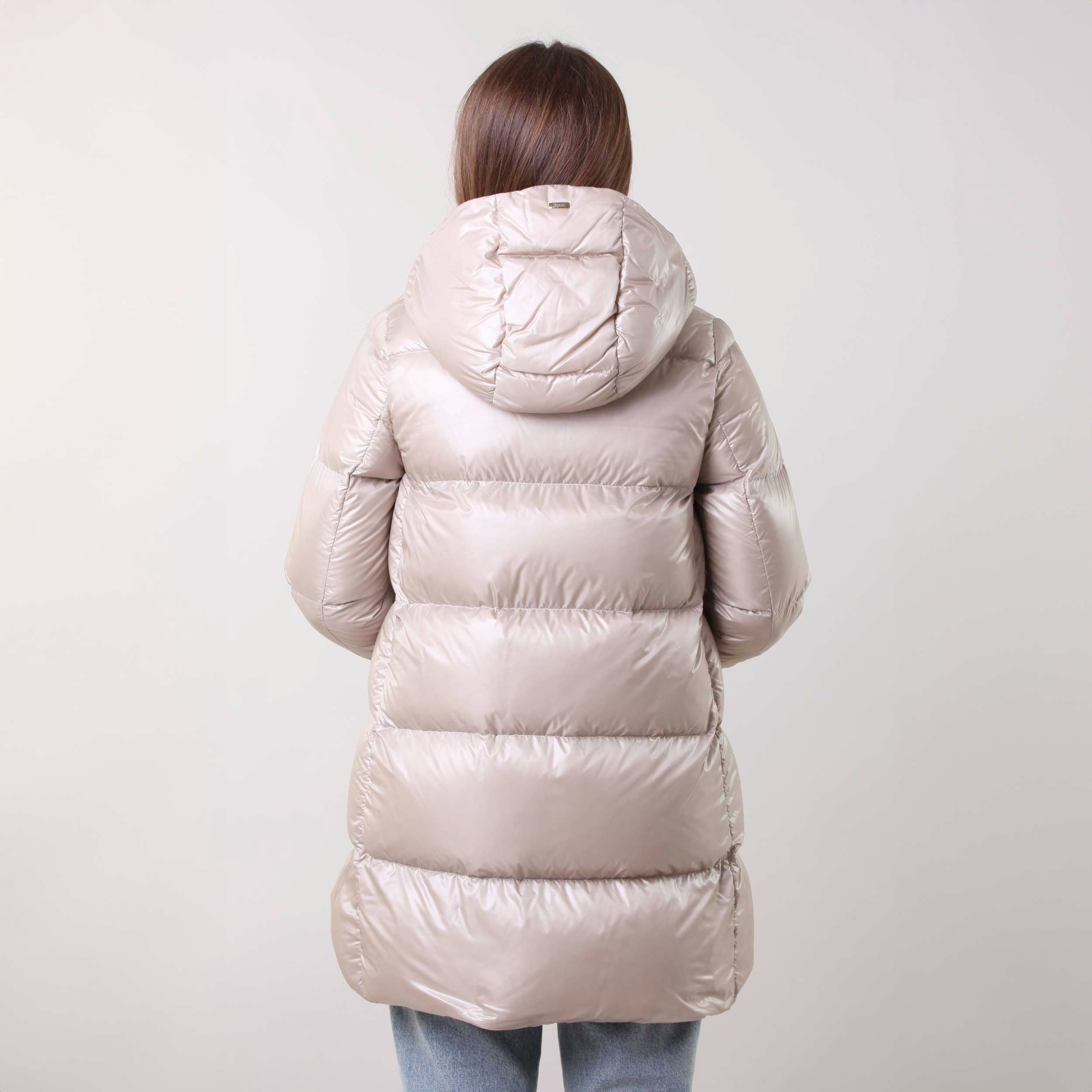 Piumino Rosa Con Cappuccio Firmato HERNO - annameglio.com abbigliamento moda