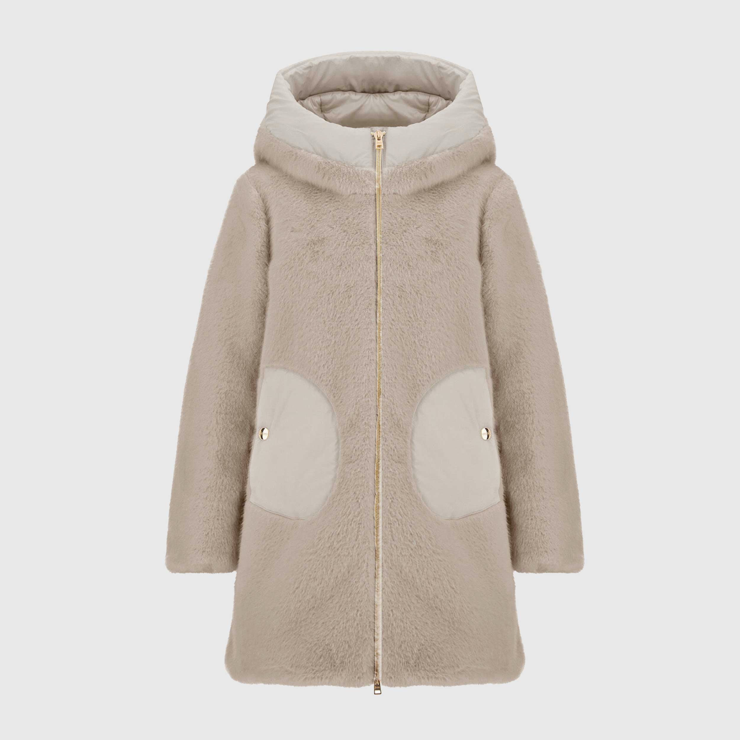 Cappotto In Pelliccia Beige Firmato HERNO - annameglio.com abbigliamento moda