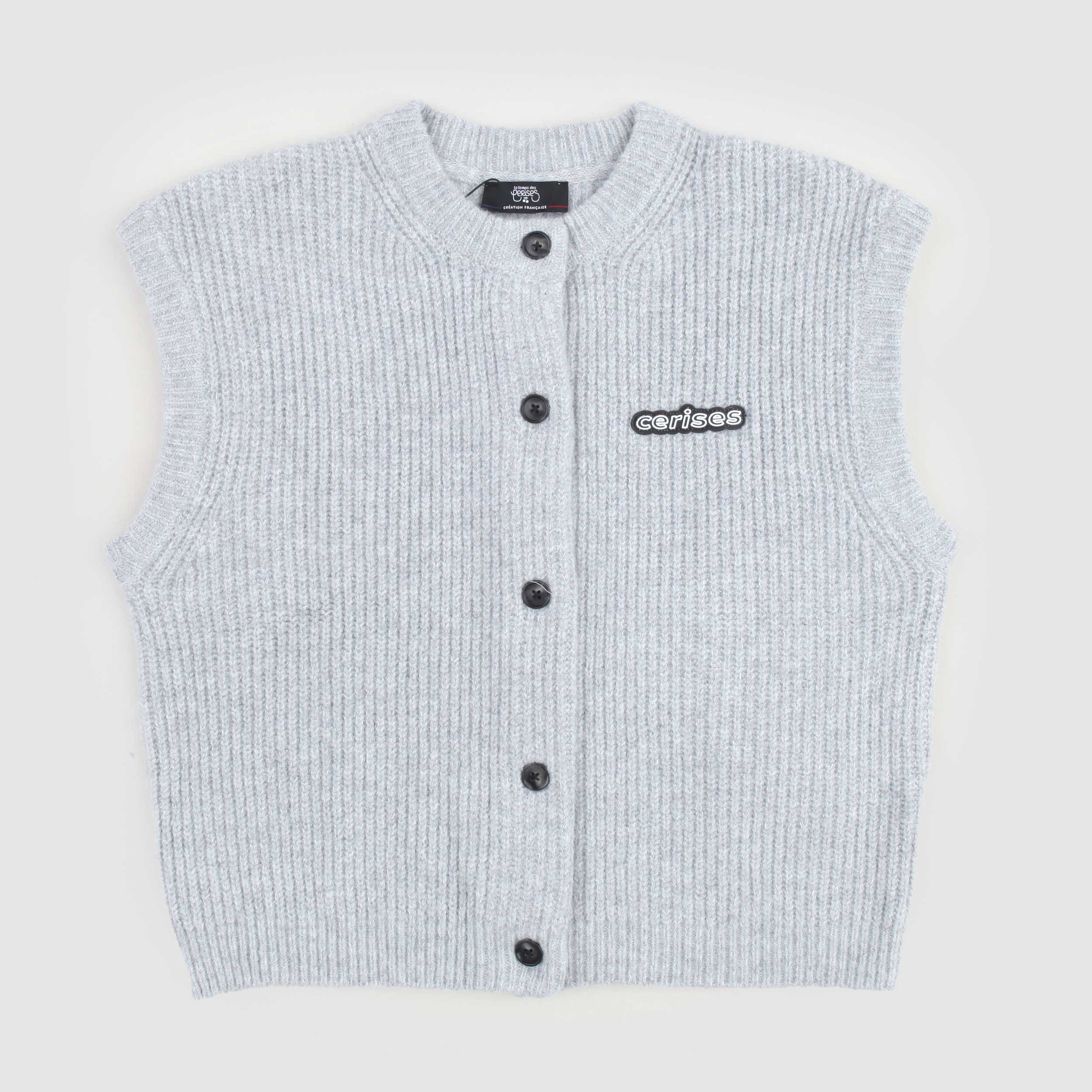 Gilet Grigio E Toppa Firmato LE TEMPS DES CERISES - annameglio.com abbigliamento moda