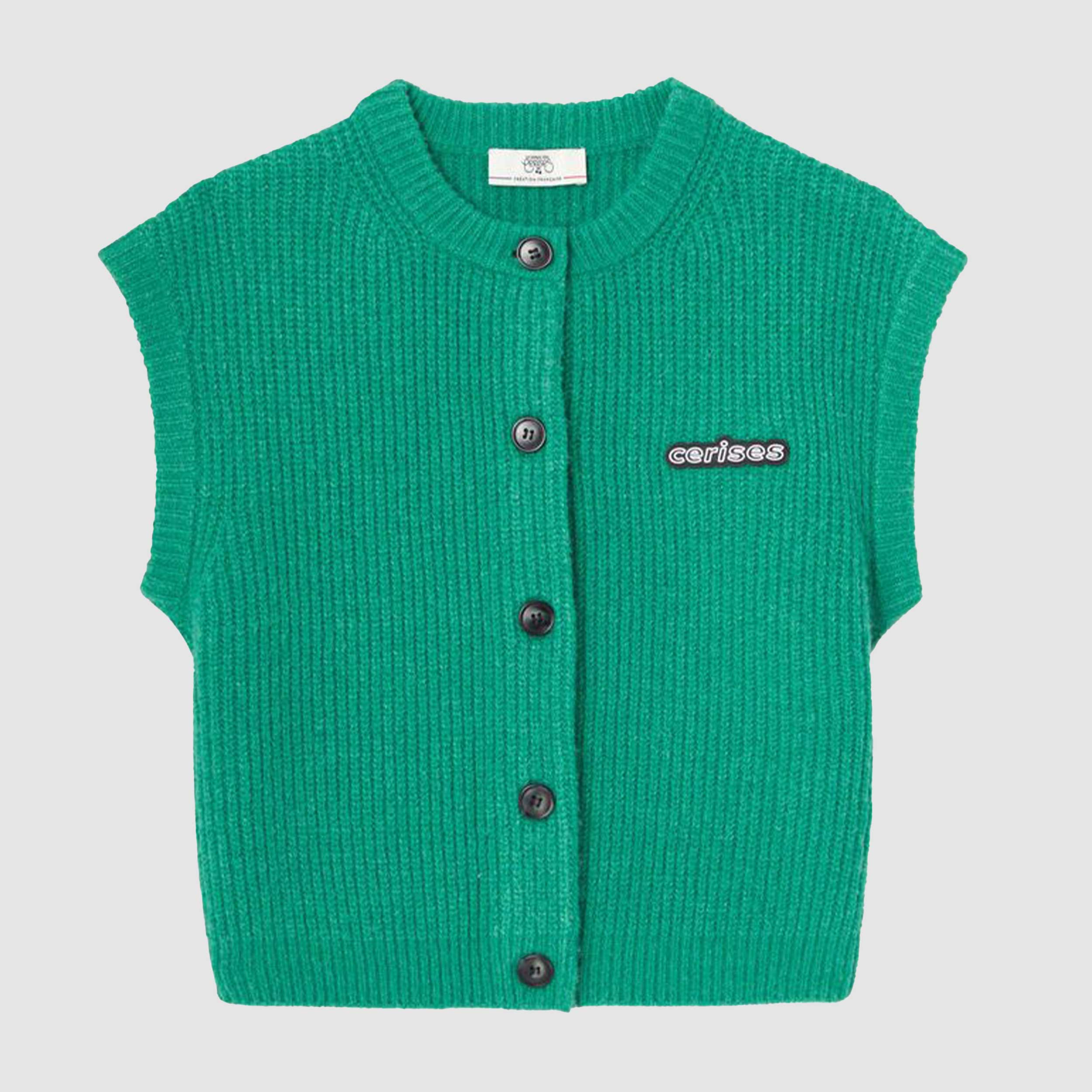 Gilet Verde Con Toppa Firmato LE TEMPS DES CERISES - annameglio.com abbigliamento moda