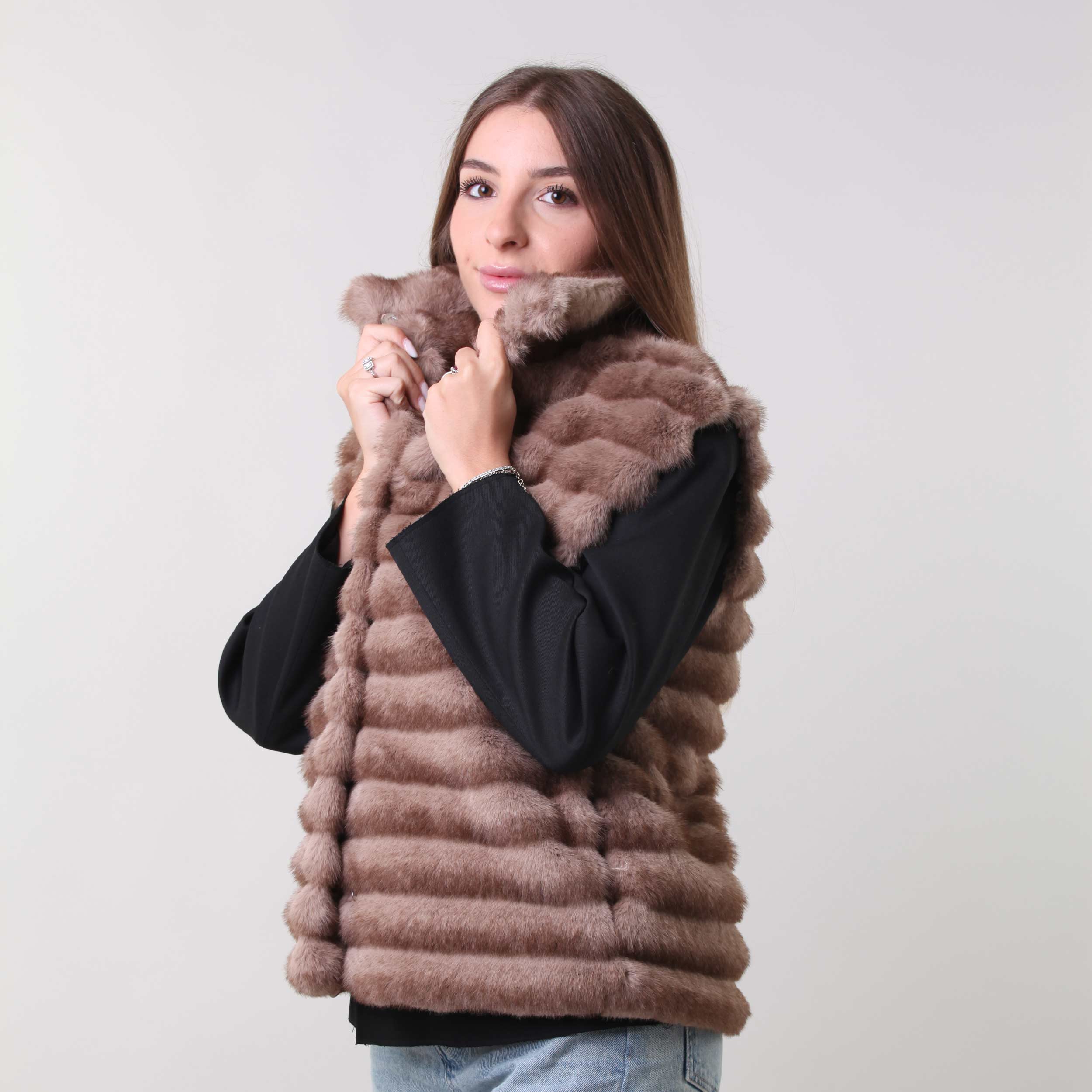 Gilet Teddy Marrone Firmato MONNALISA - annameglio.com abbigliamento moda