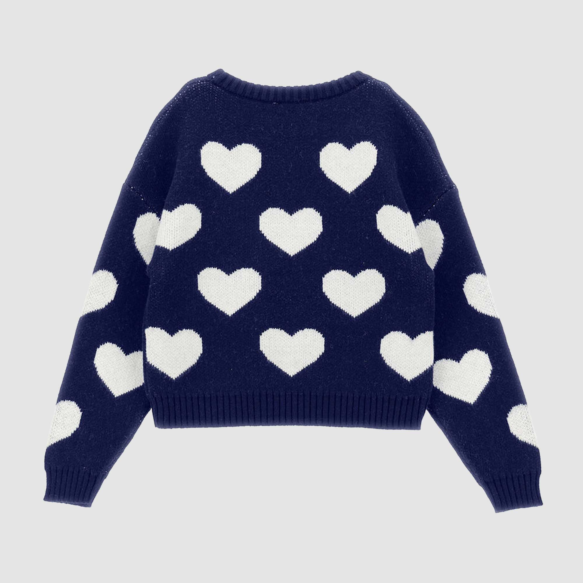 Maglioncino Blu Con Cuori Ricamati By Monnalisa - annameglio.com abbigliamento moda