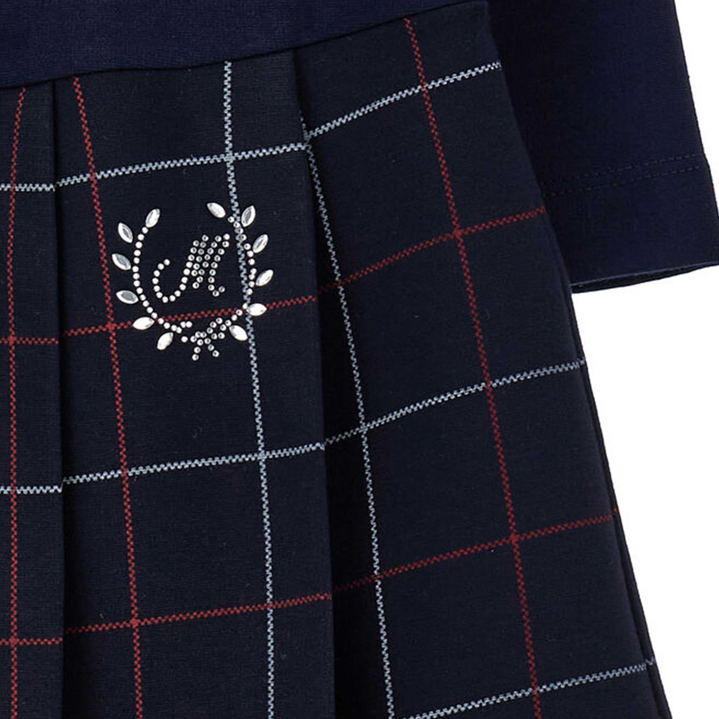 Abito Blu Manica Lunga E Gonna Firmata MONNALISA - annameglio.com abbigliamento moda