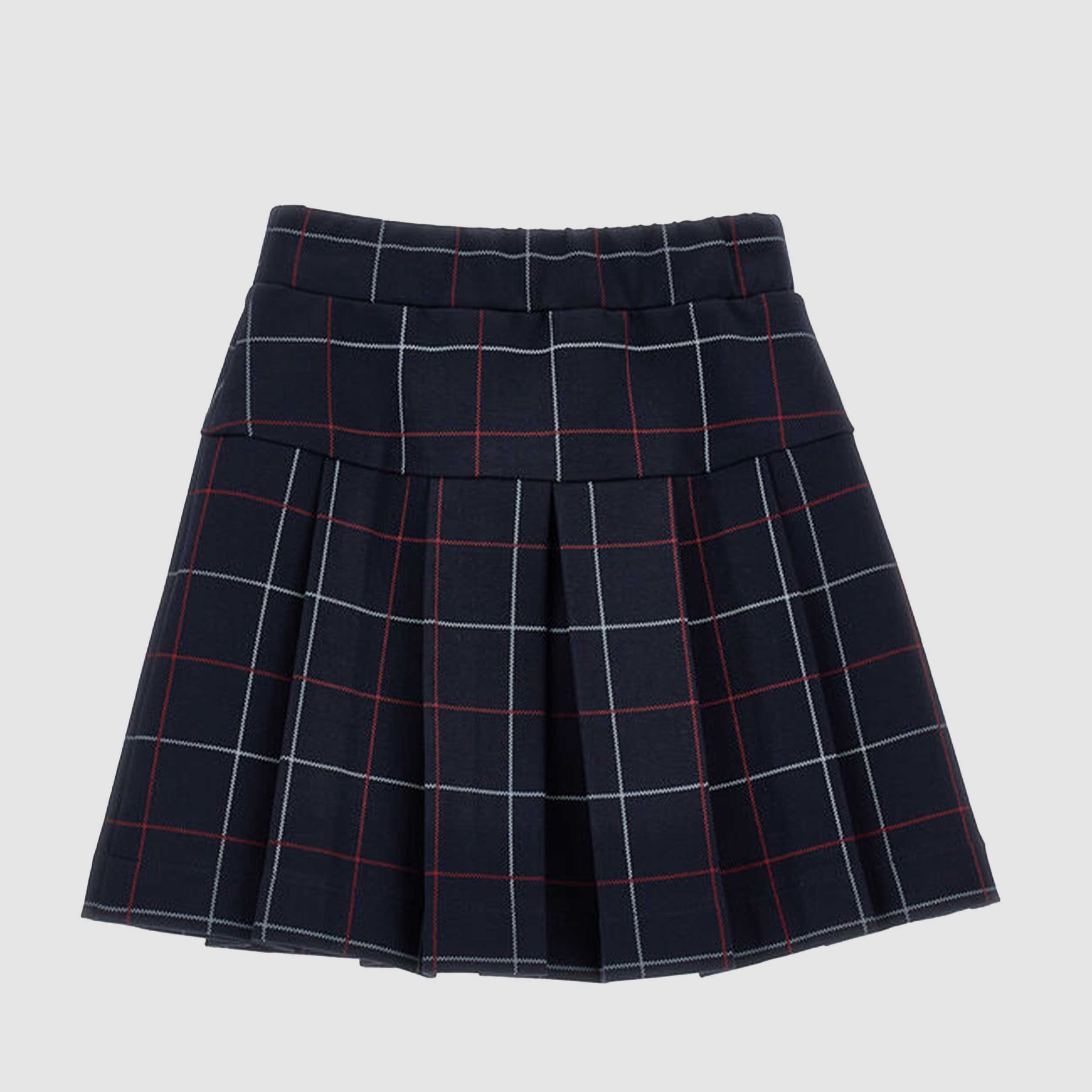 Gonna Scozzese Blu Firmata MONNALISA - annameglio.com abbigliamento moda