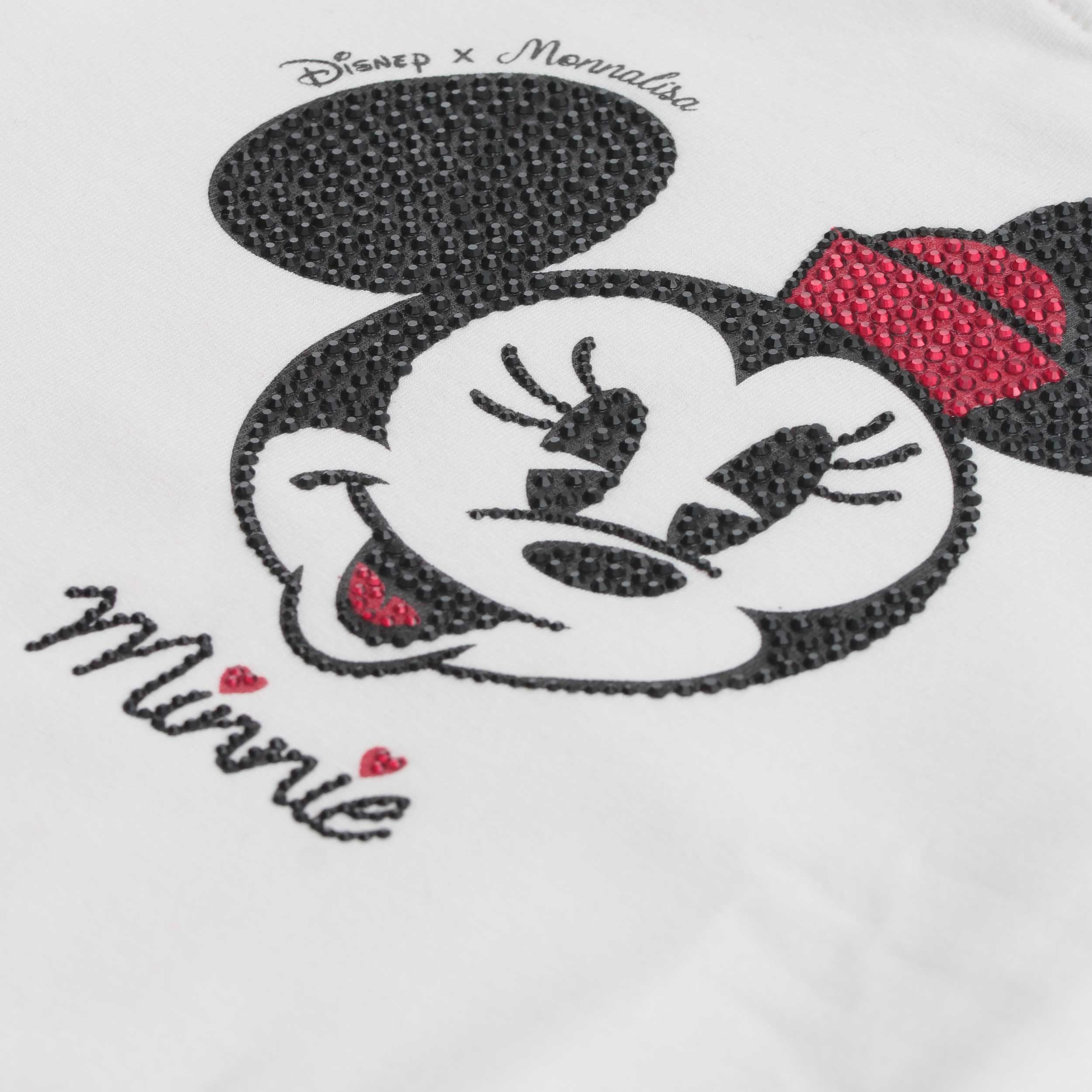 Felpa Bianca Con Stampa Minnie Firmata MONNALISA - annameglio.com abbigliamento moda