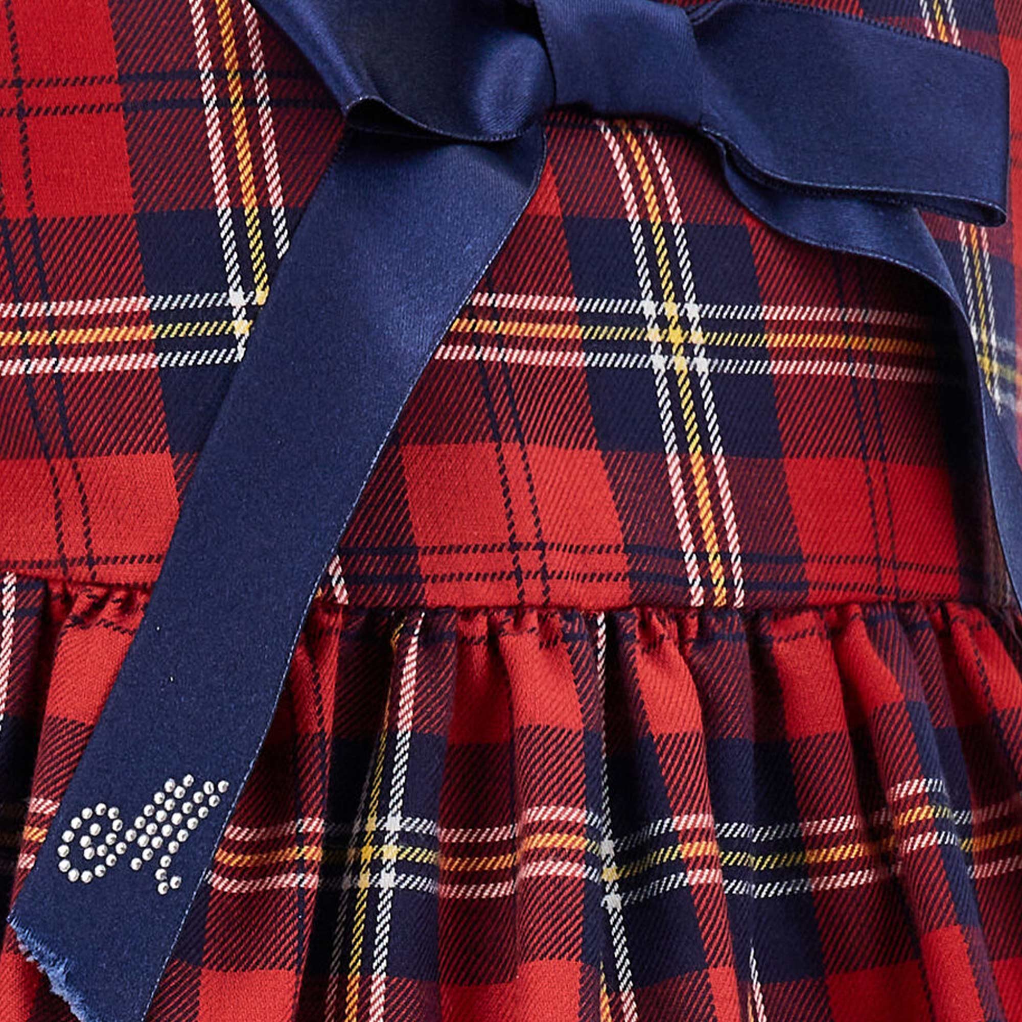 Abito Tartan Con Fiocco Firmato MONNALISA - annameglio.com abbigliamento moda