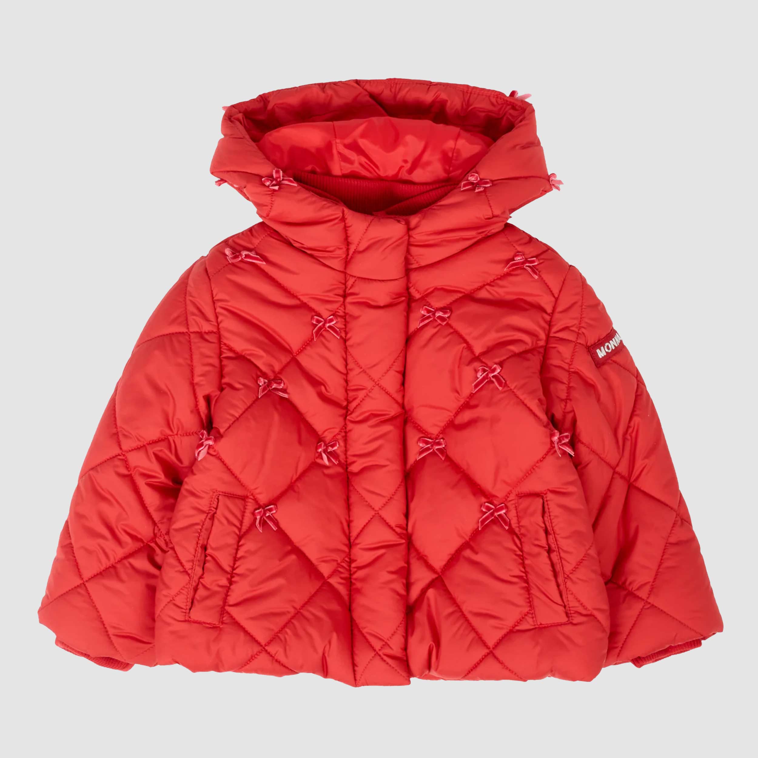 Piumino Rosso Con Fiocchi Firmato MONNALISA - annameglio.com abbigliamento moda